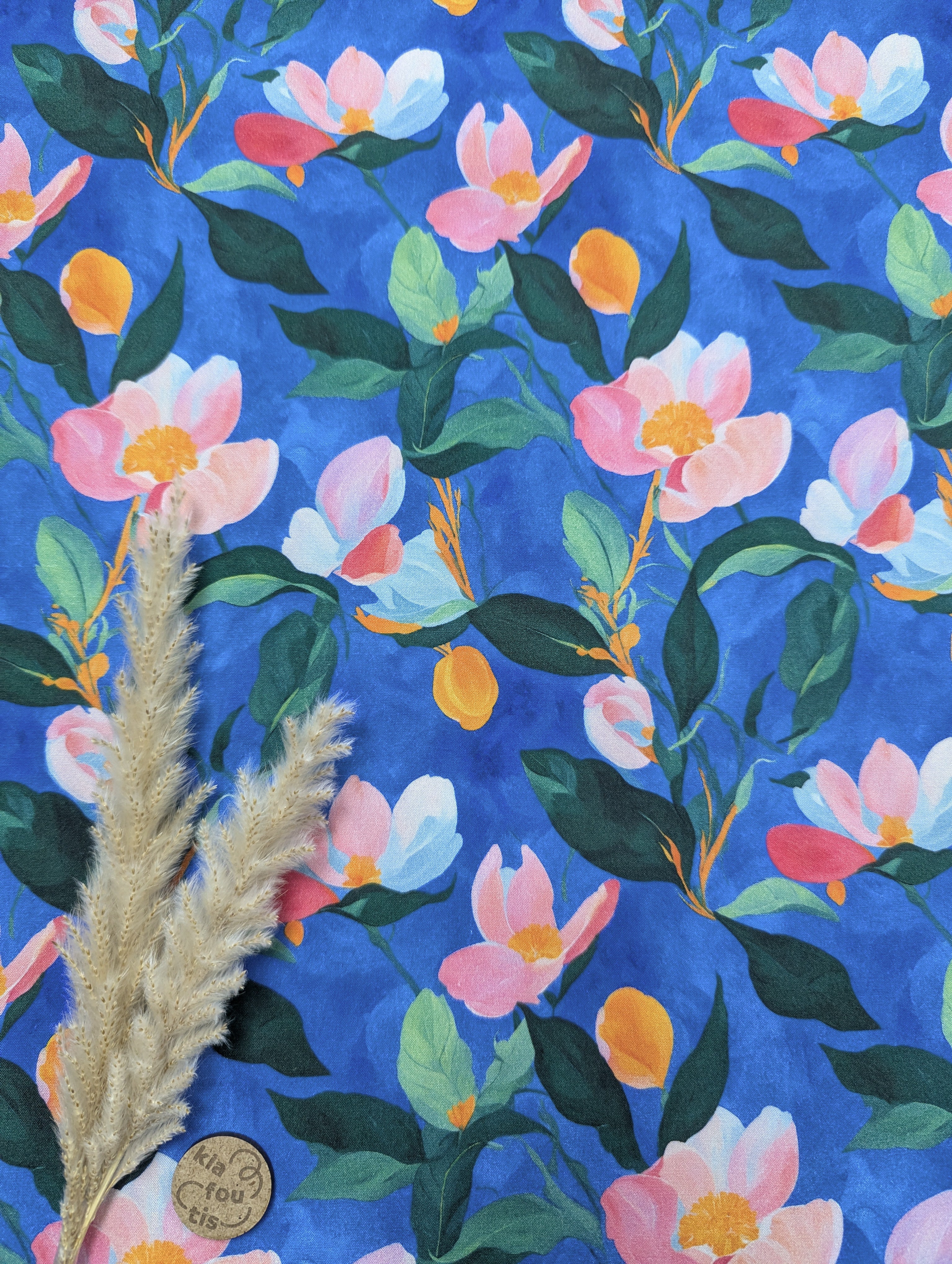 Popeline de viscose stretch cobalt - luminosité