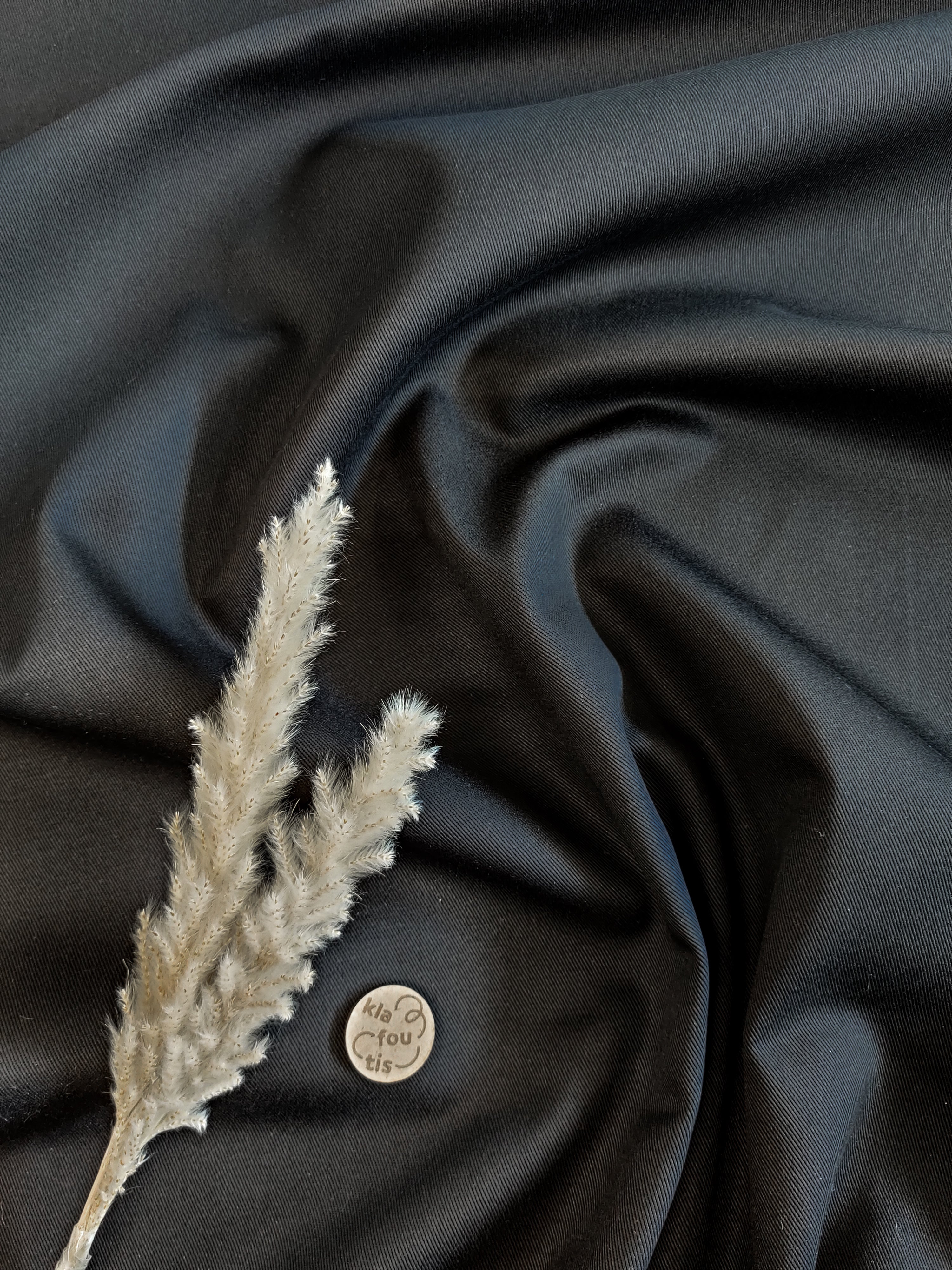 Sergé de coton - Noir