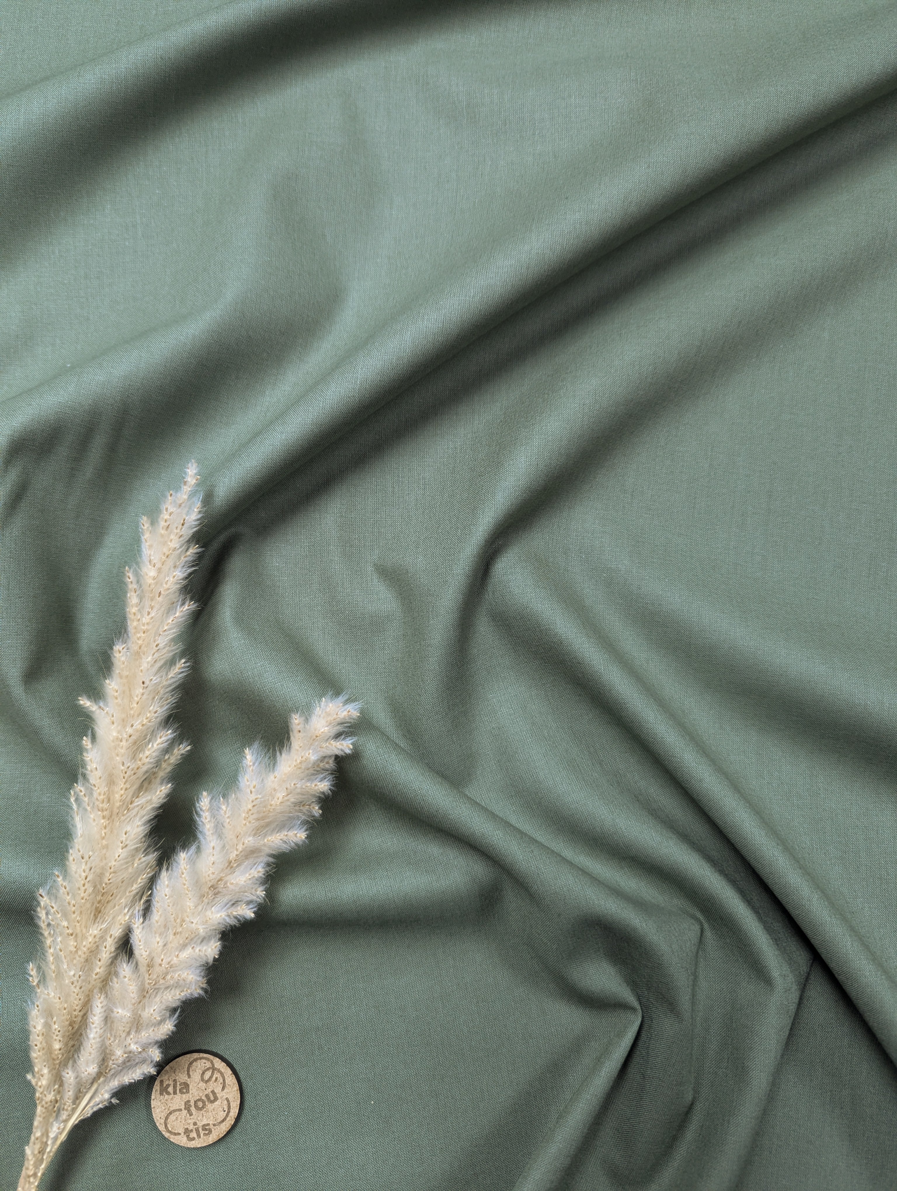 Popeline de Coton - Kaki clair