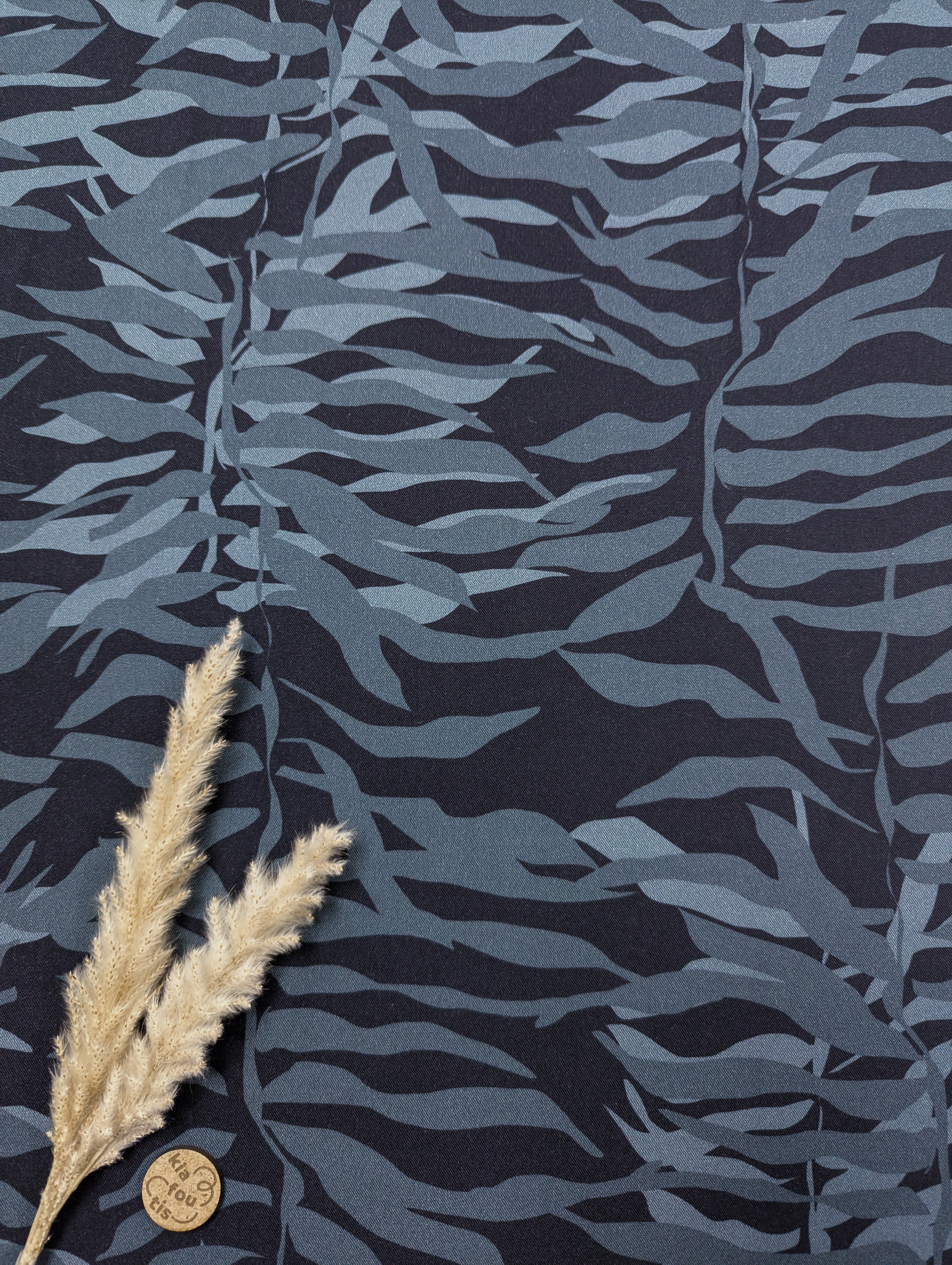 Twill de viscose noir - nuit