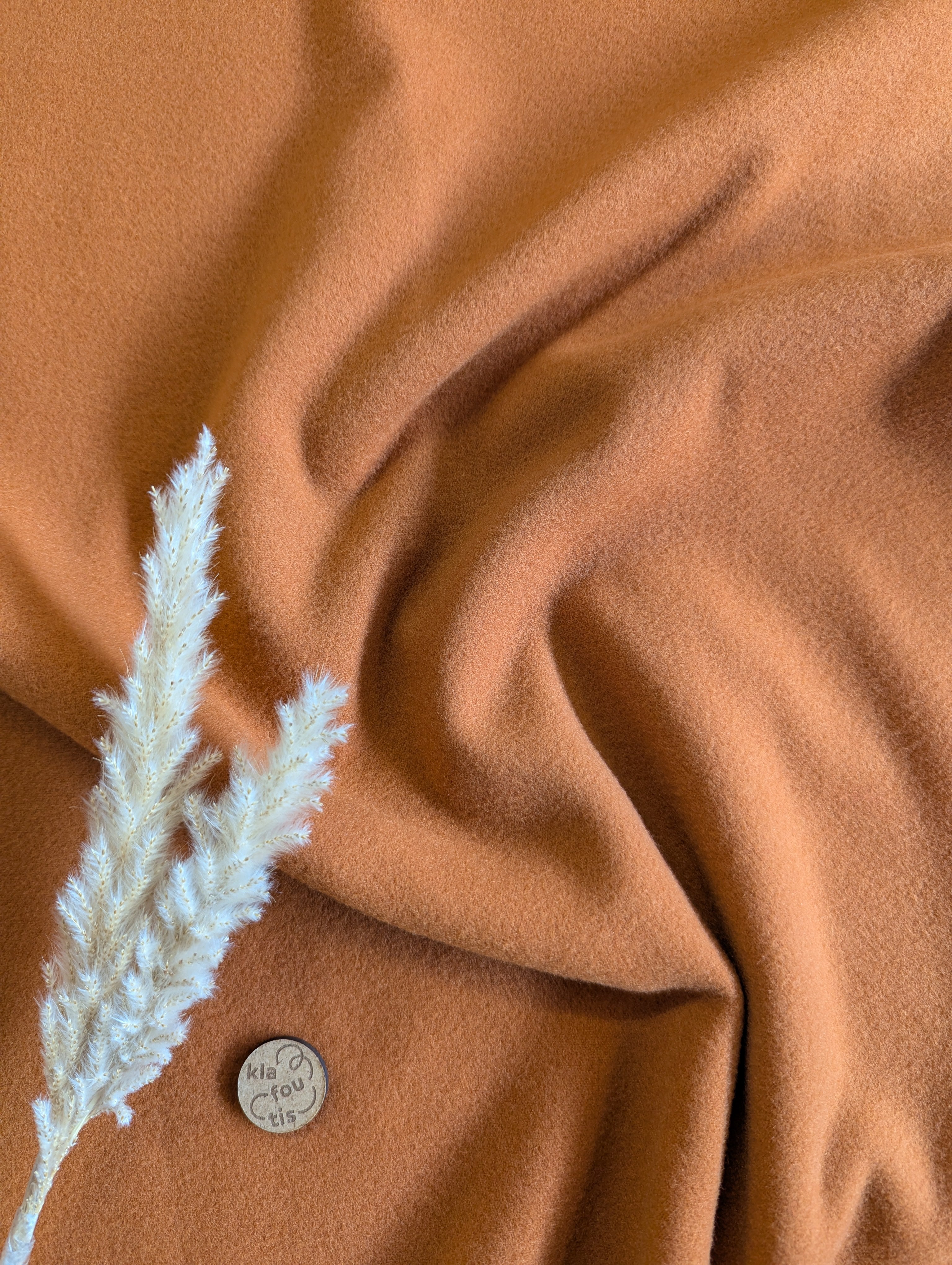 Lainage feutré - orange brûlée