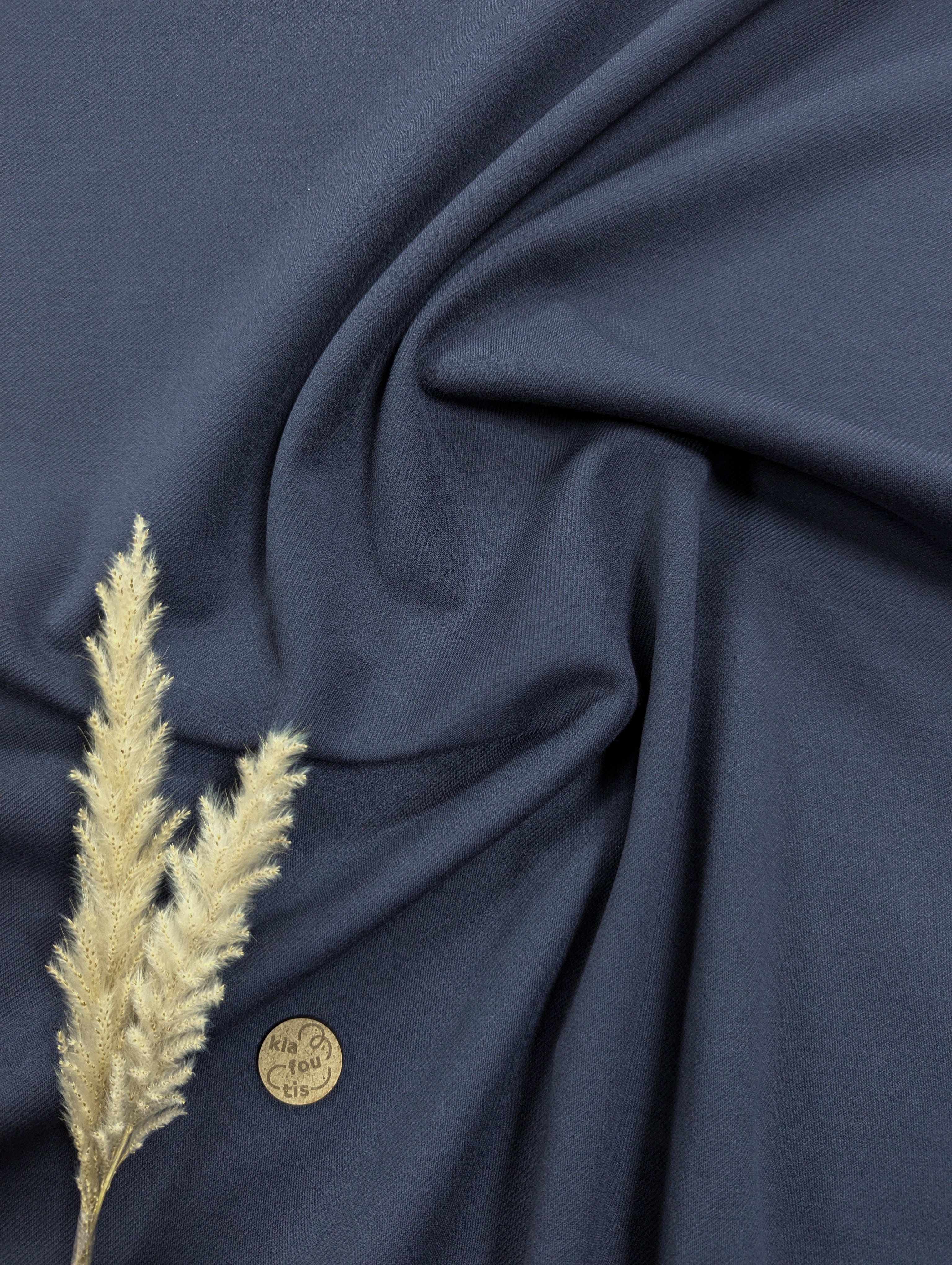 Twill extensible - gris anthracite bleuté