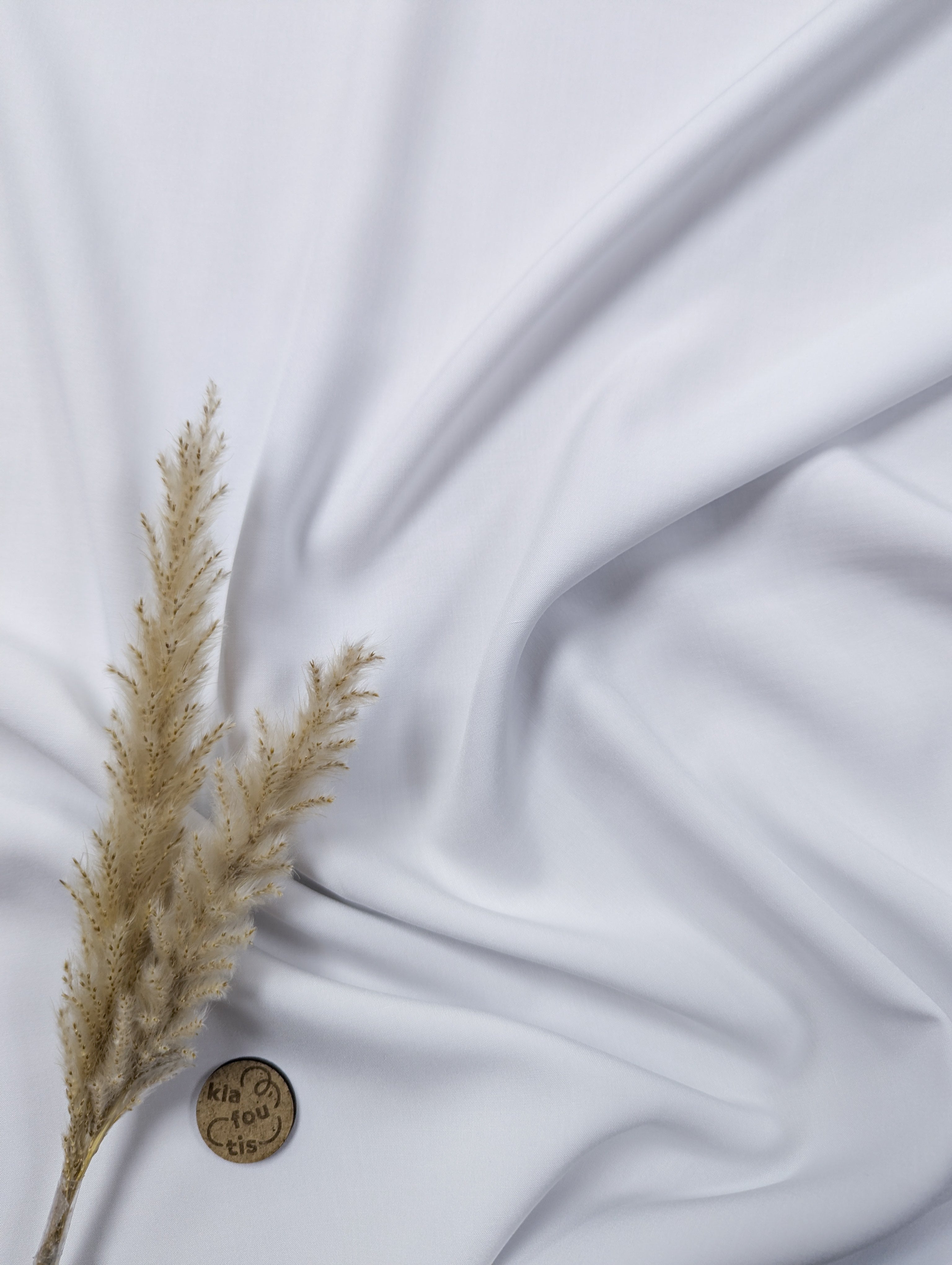 Popeline de viscose - Blanche