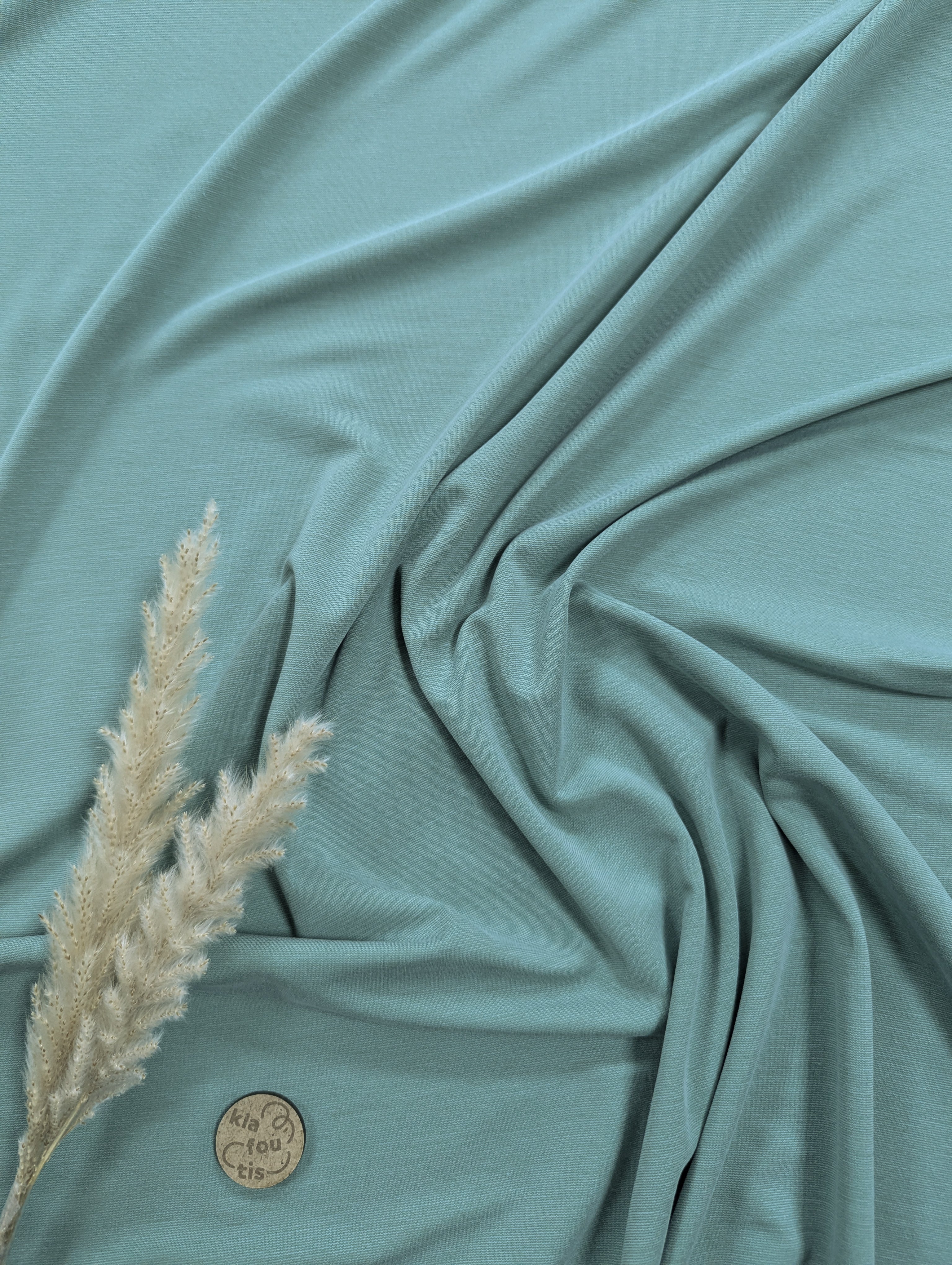 Jersey interlock de viscose - menthe