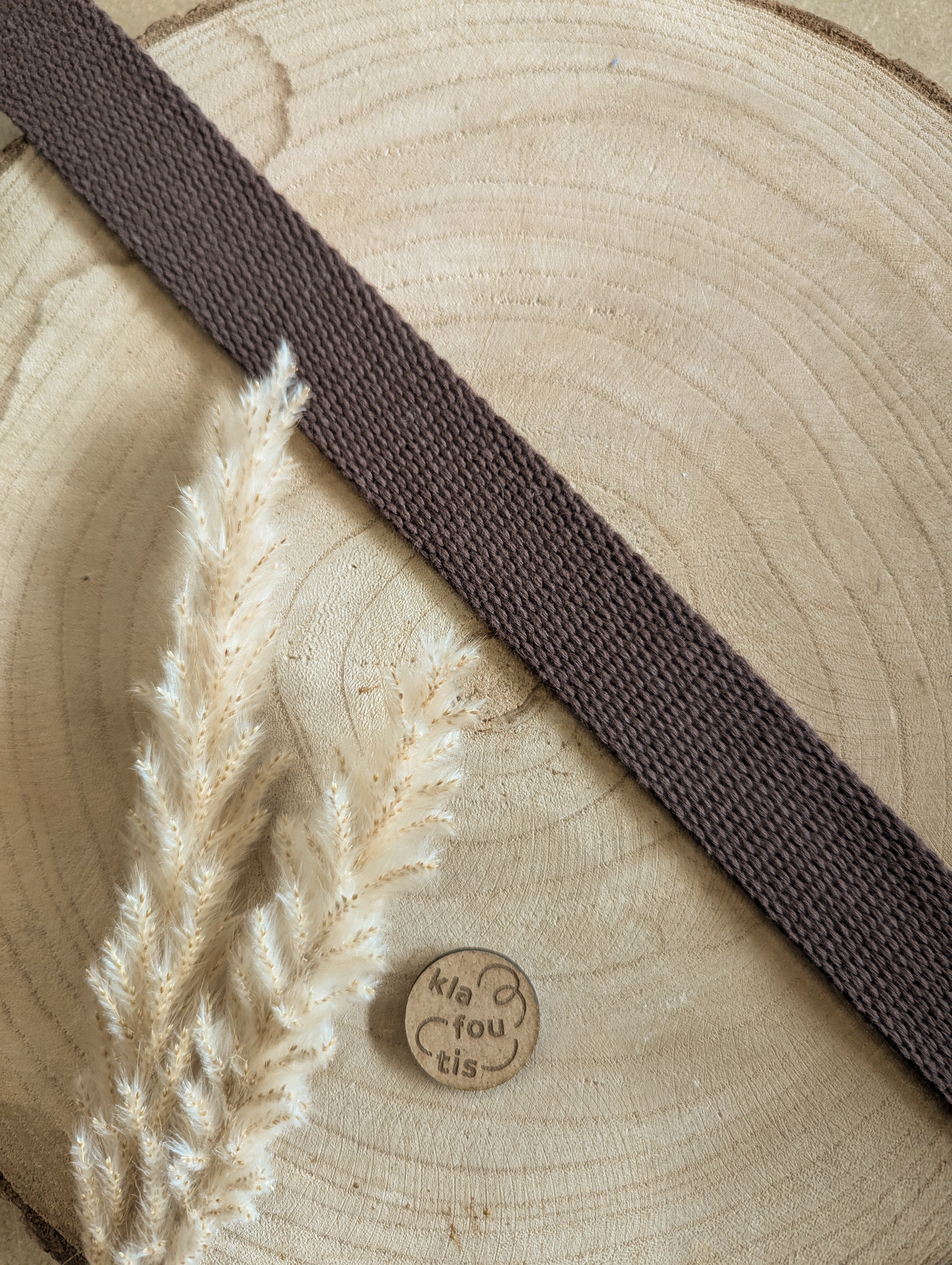 Sangle 100% coton - Brun chocolat