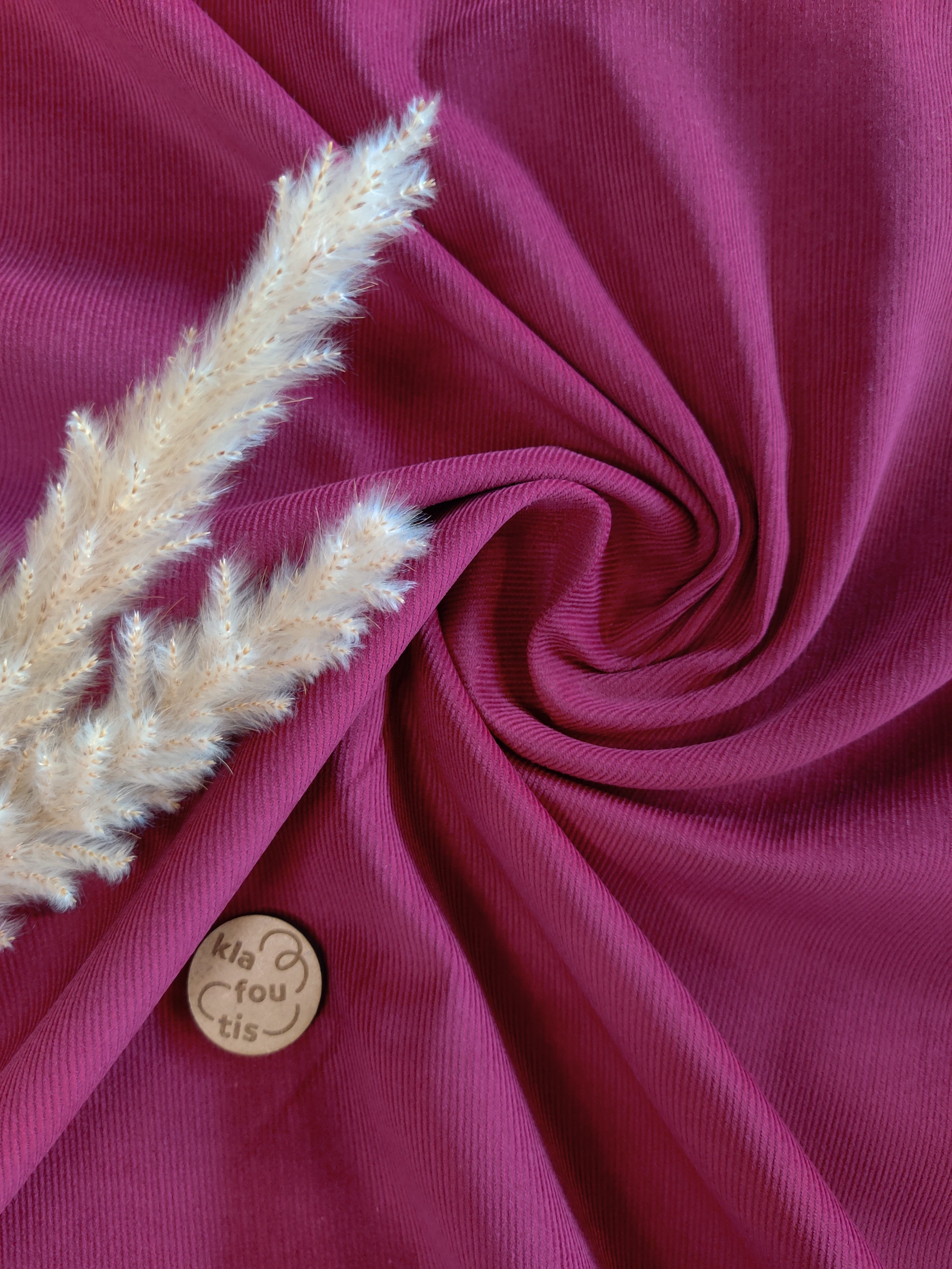 Velours milleraies - Prune