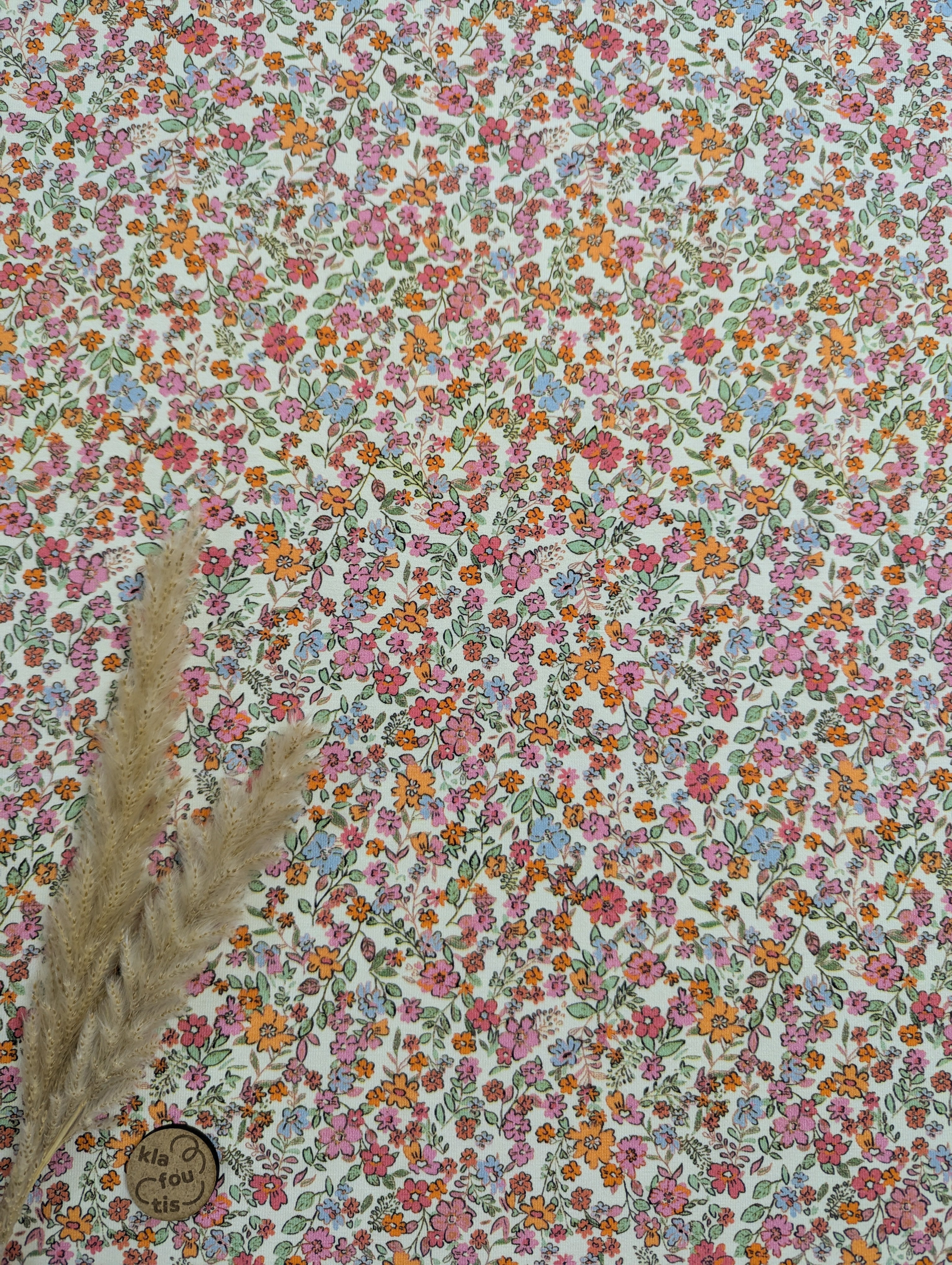 Jersey de coton écru - un petit air de liberty