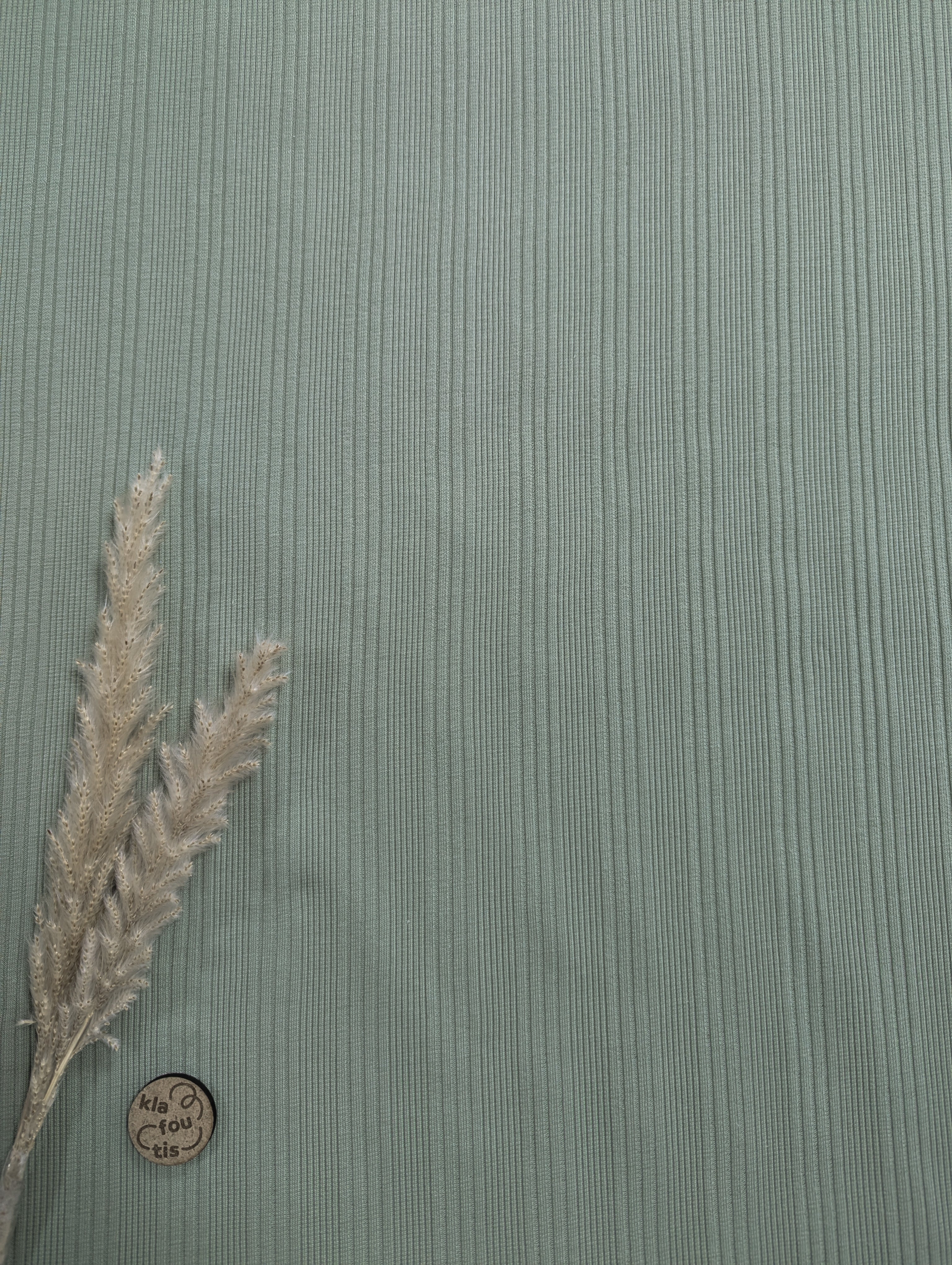 Jersey rib irrégulier - vert sauge