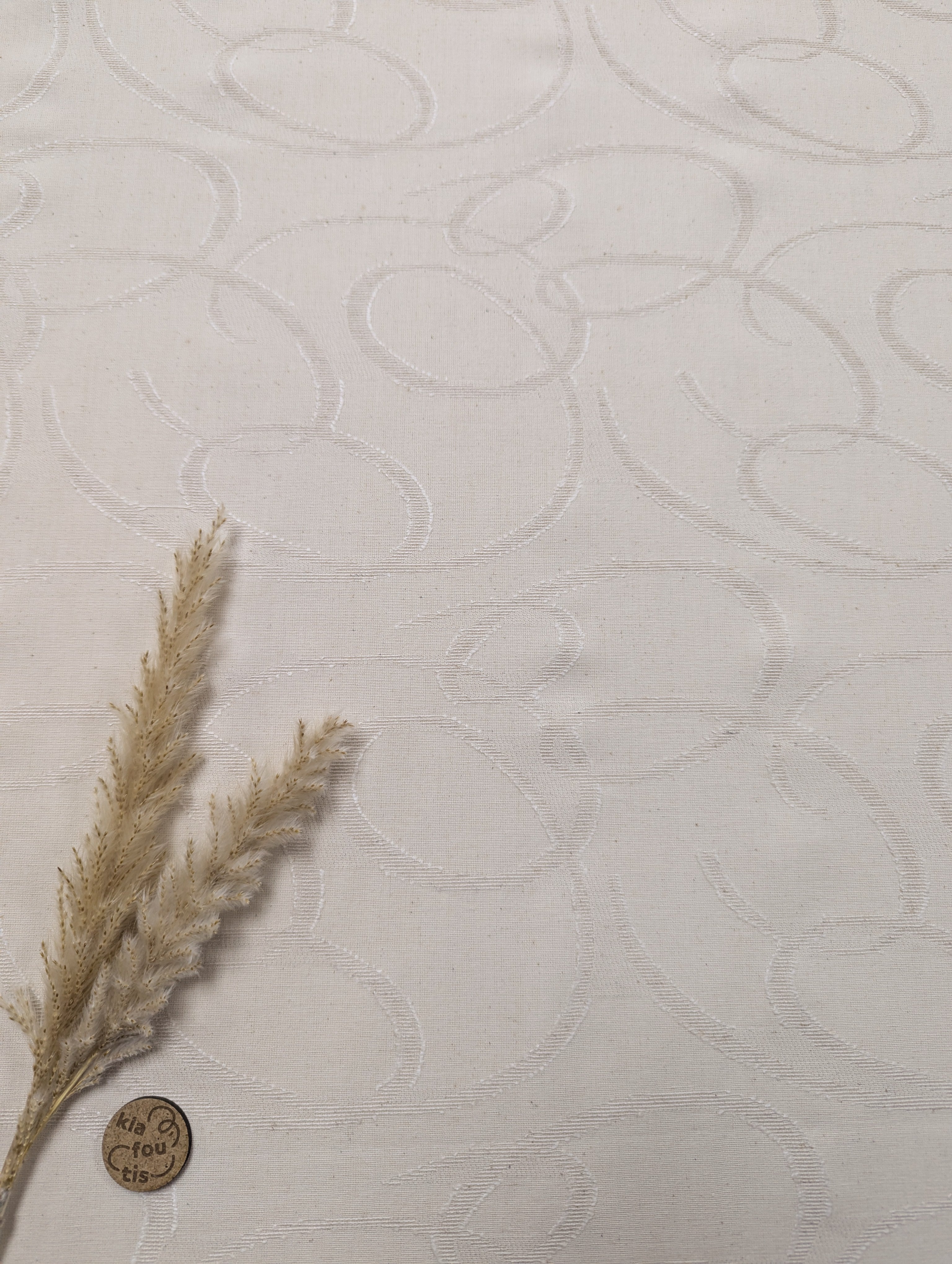 Coton lin effet jacquard sable - Tout en rondeur