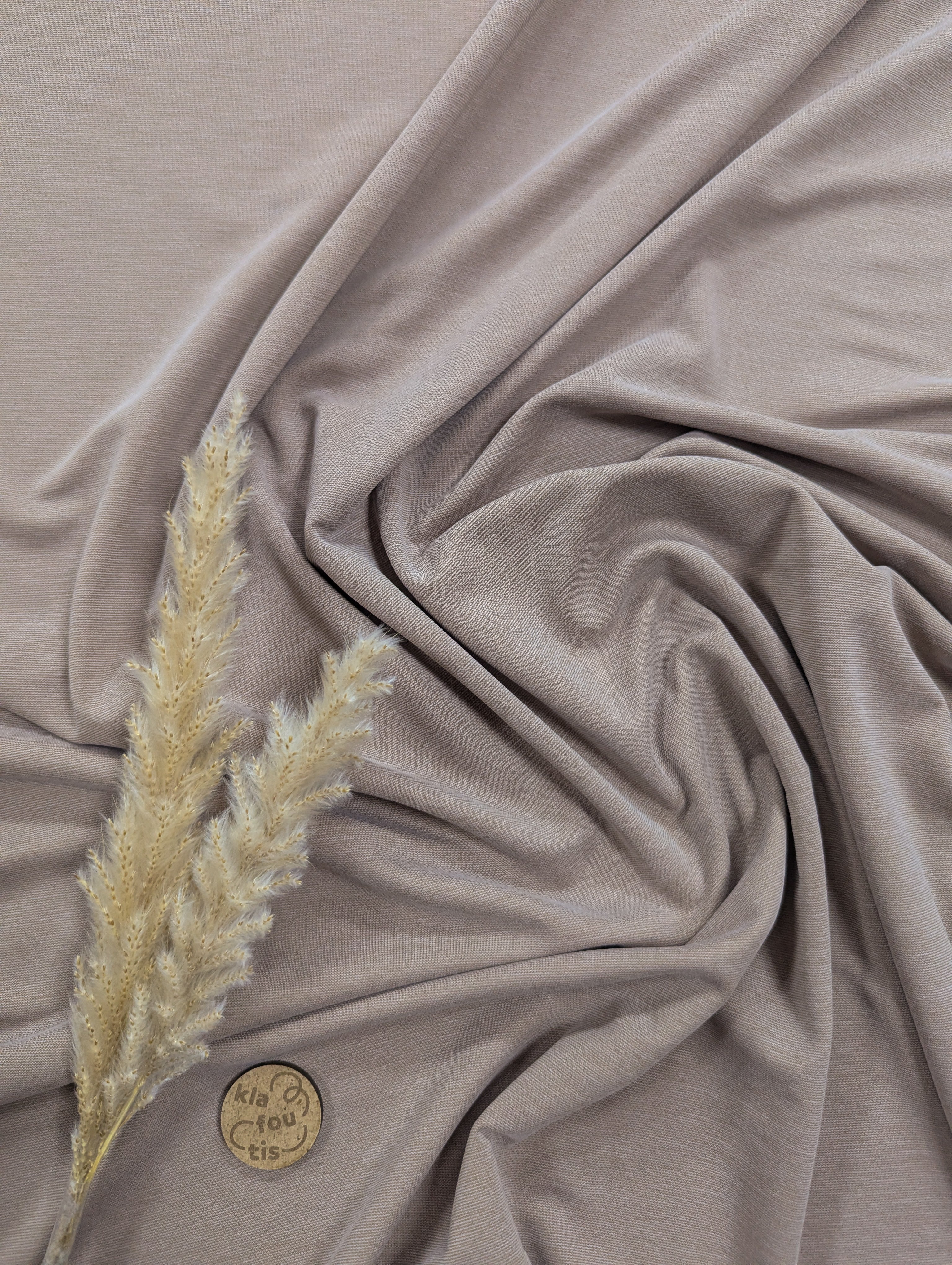 Jersey interlock de viscose - taupe