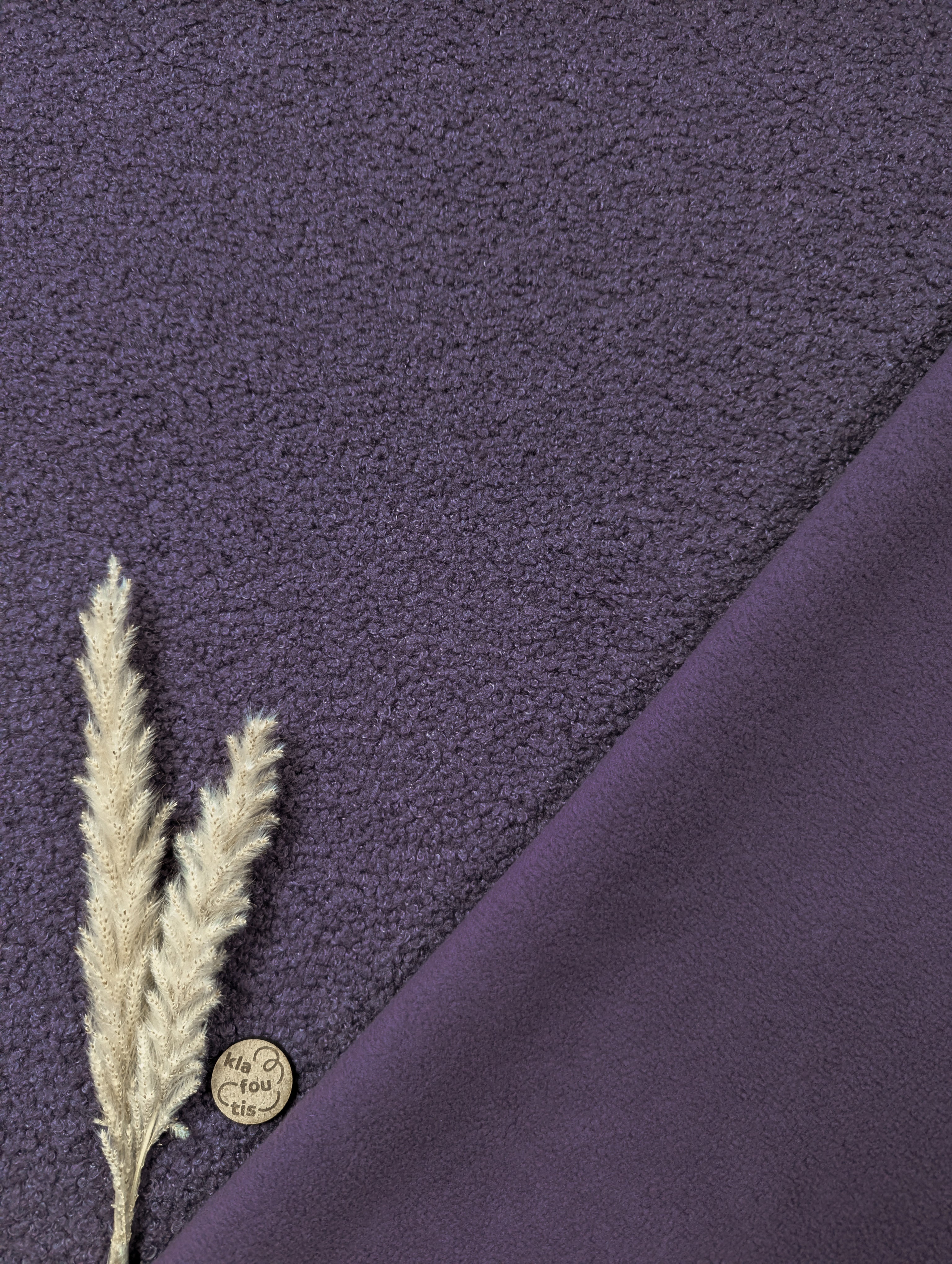 Teddy doublé polaire - myrtille