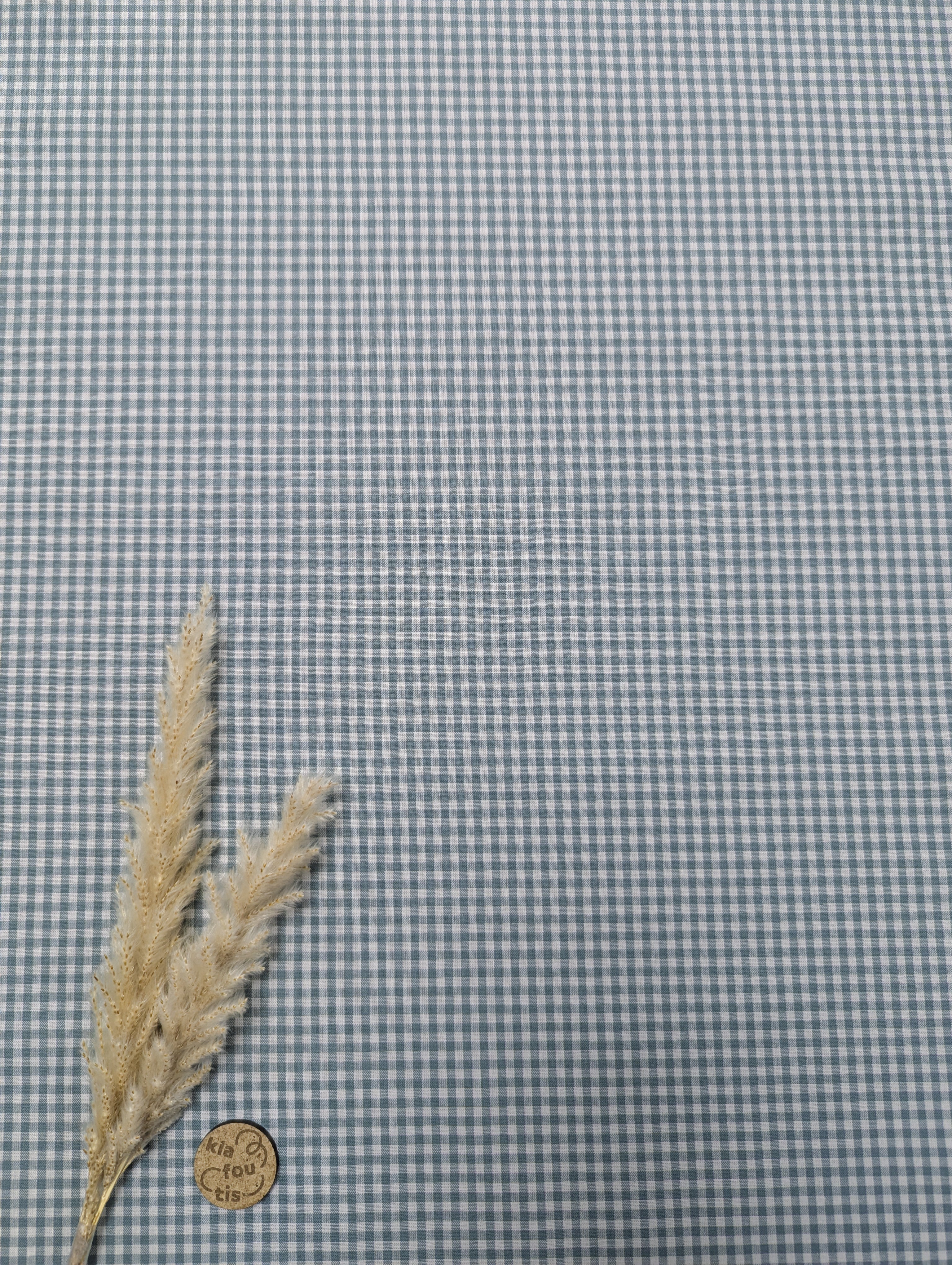 Popeline de coton - Vichy vert d