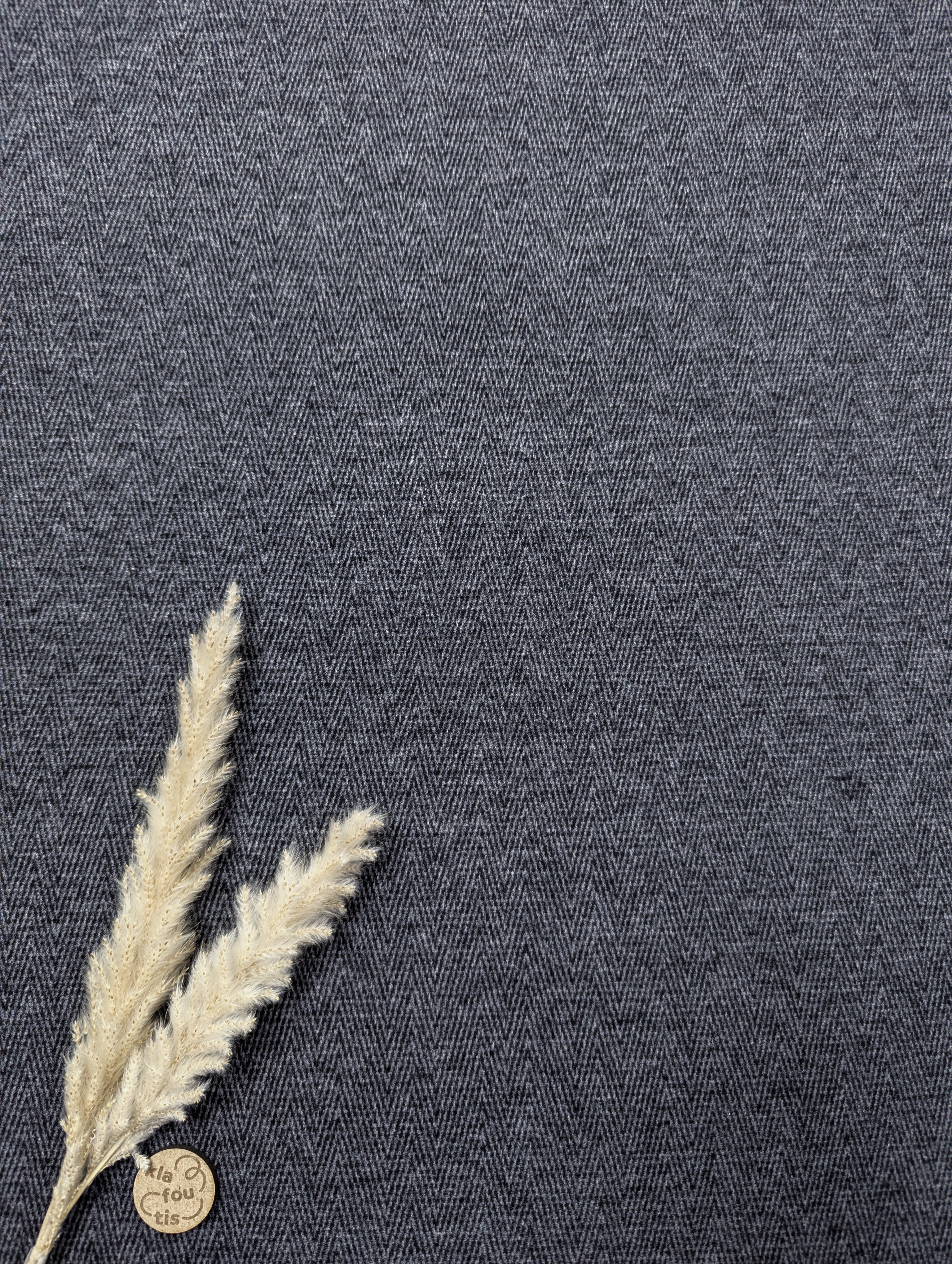 Tricot chevron doublé fourrure - gris foncé