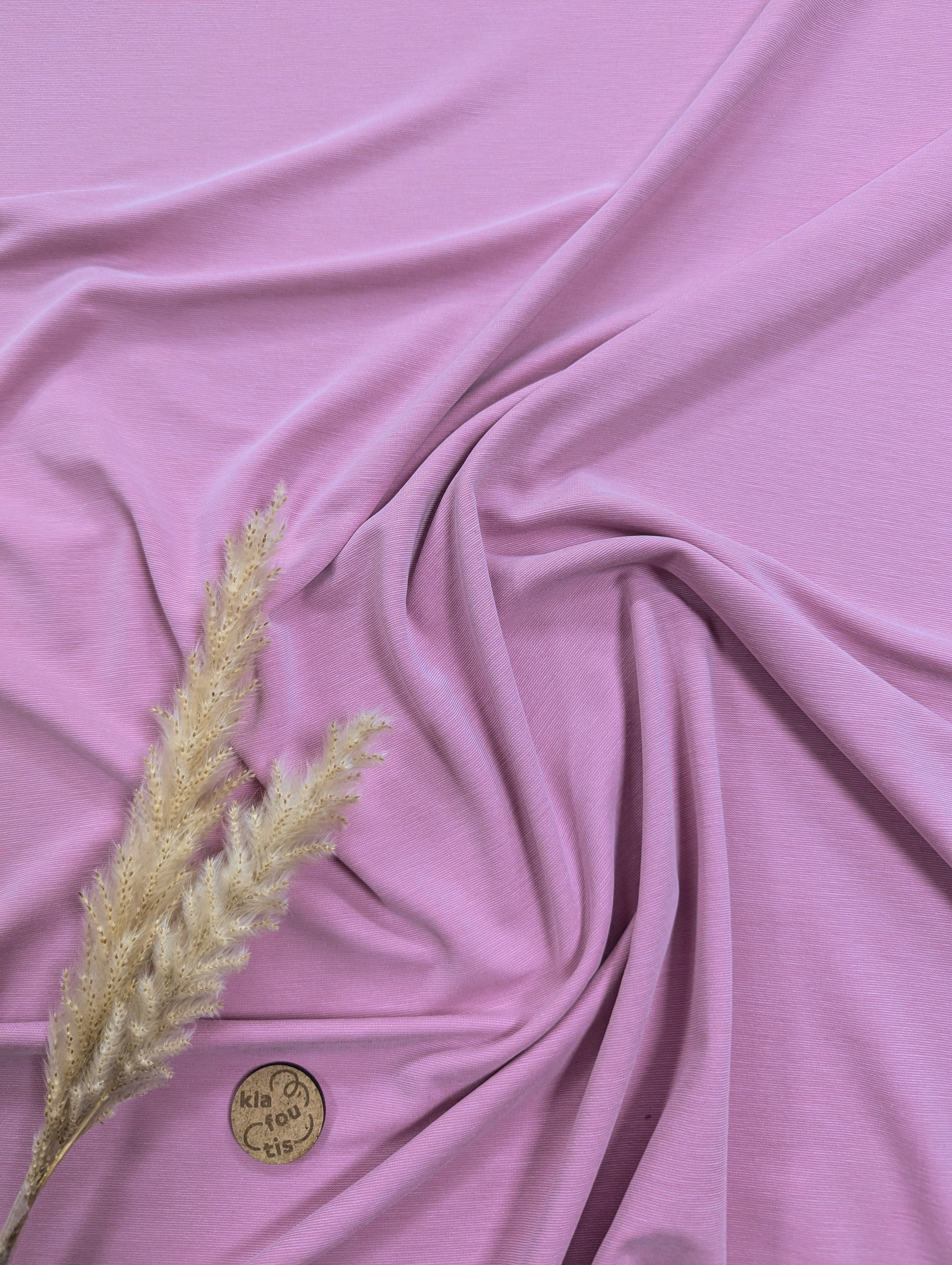 Jersey interlock de viscose - rose