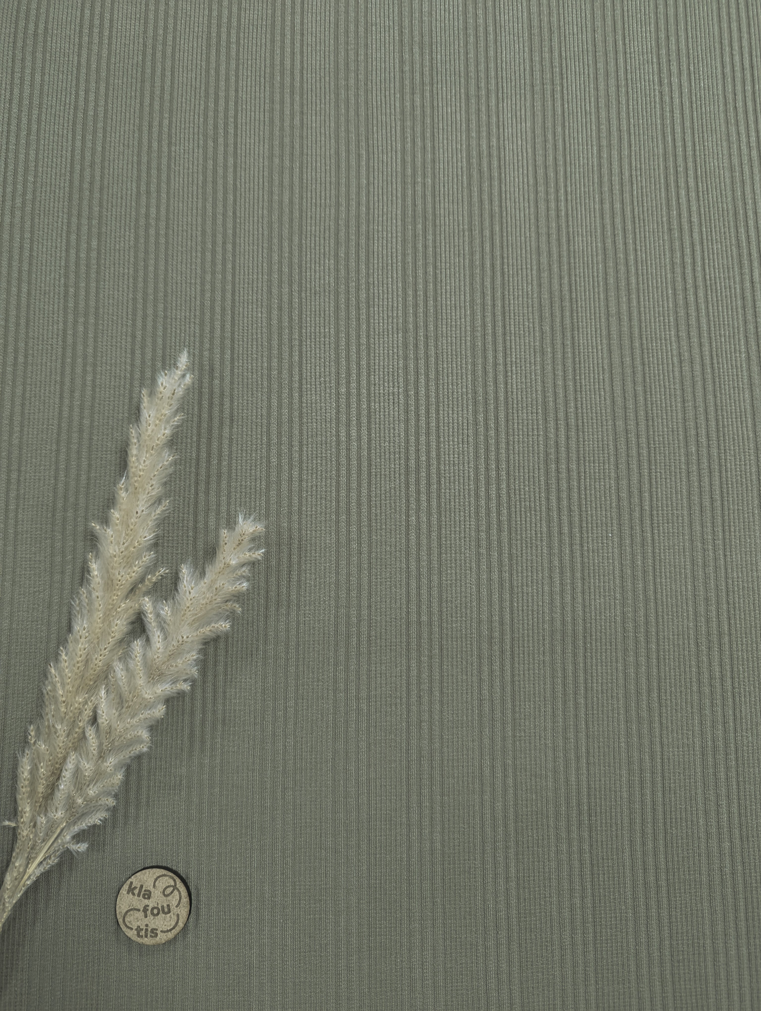 Jersey rib irrégulier - kaki clair