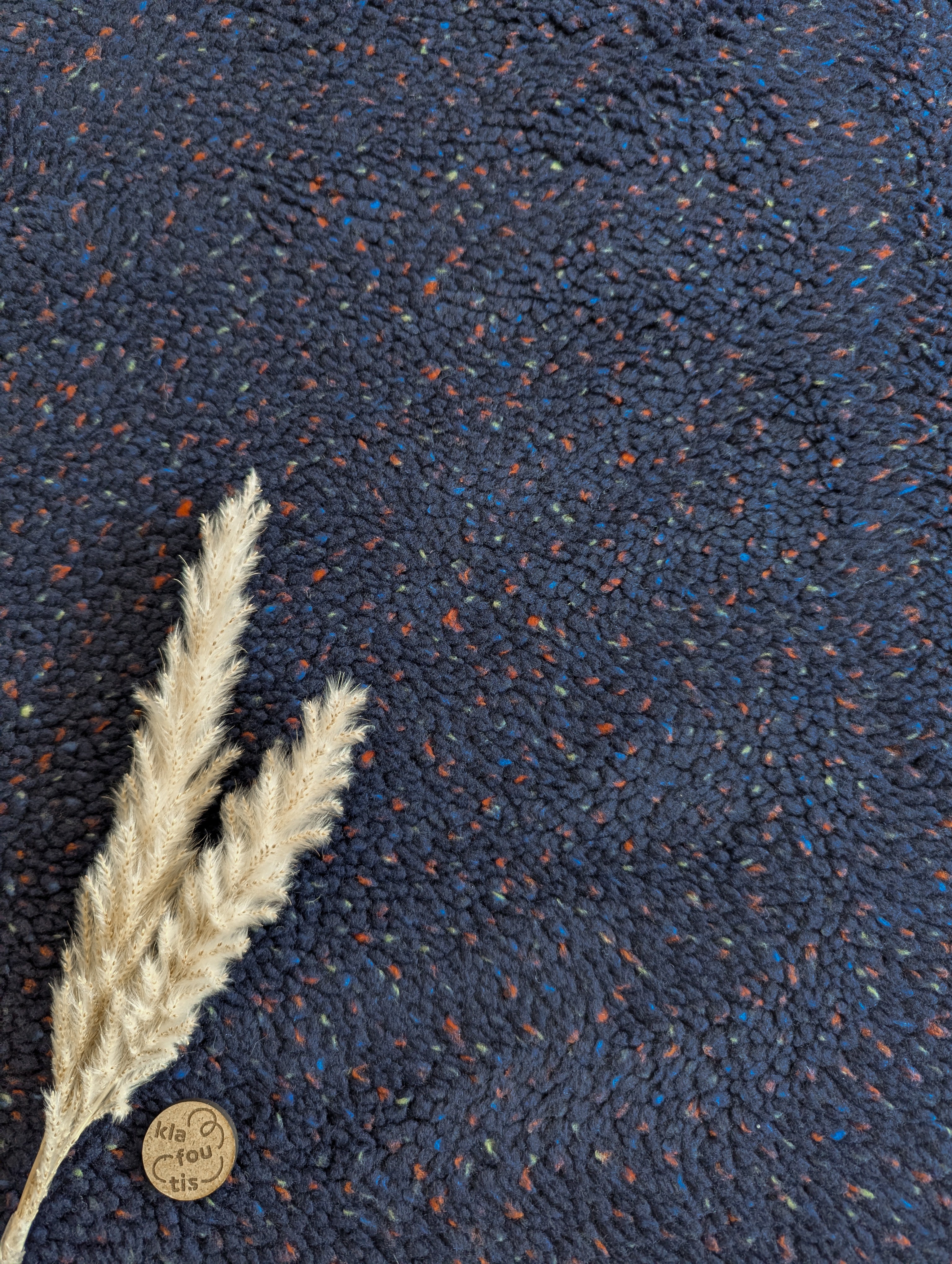 Teddy bleu effet tweed