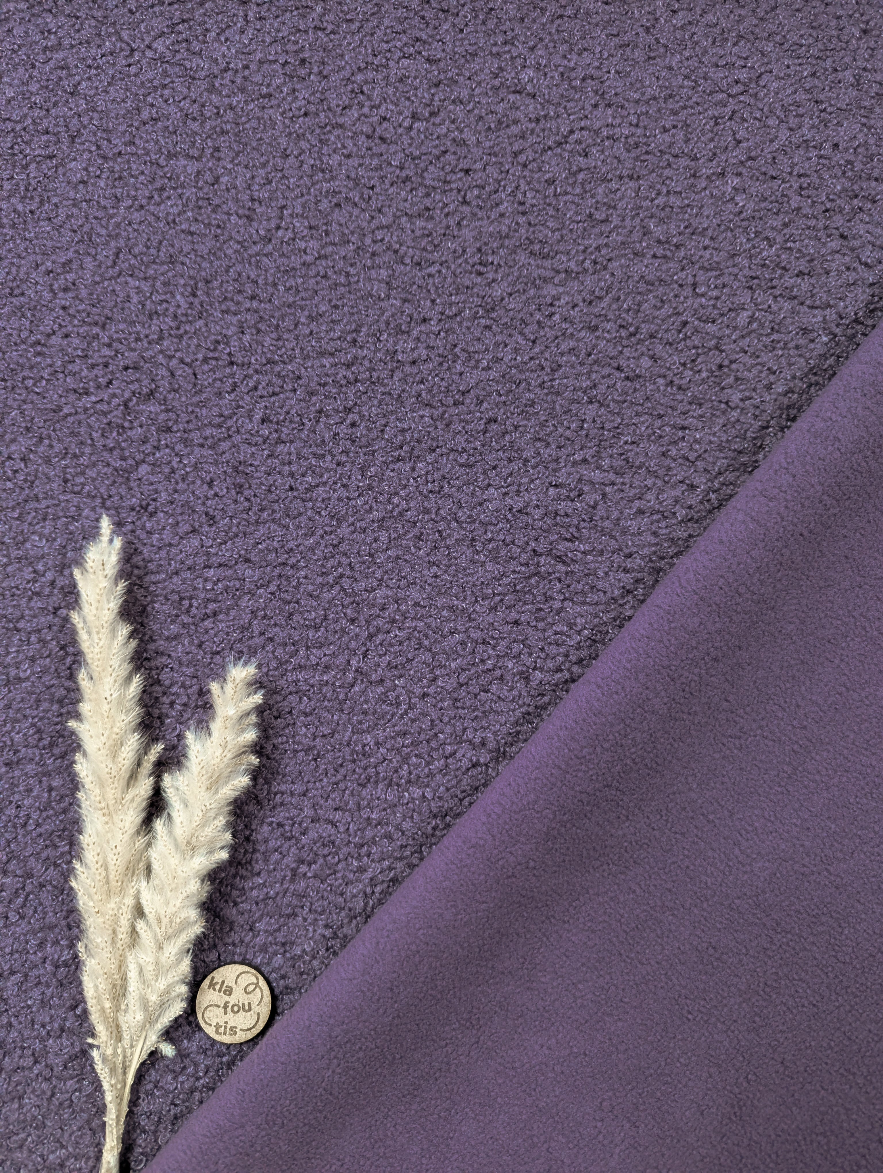 Teddy doublé polaire - myrtille