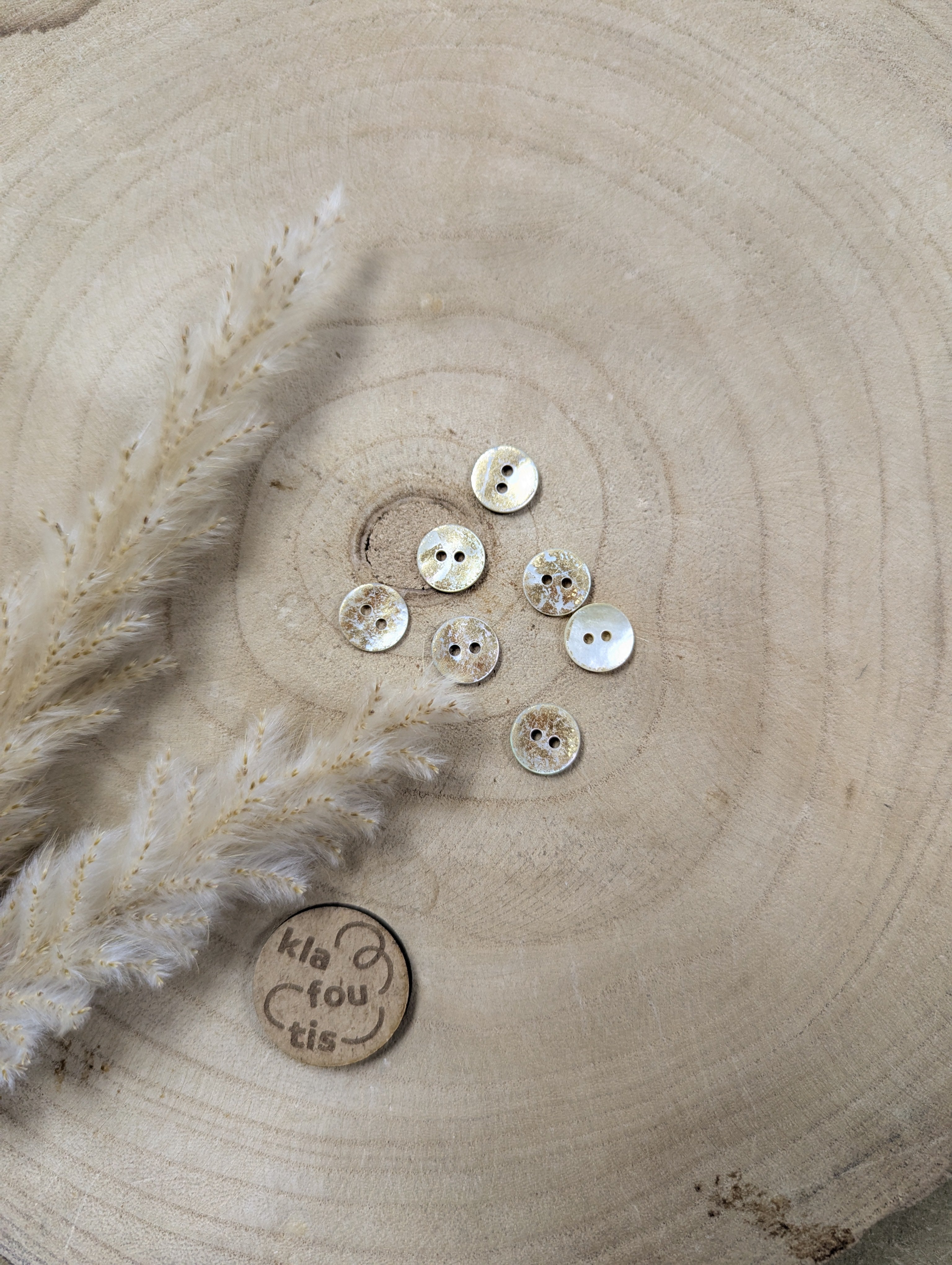 Boutons en nacre 11 mm - touches d