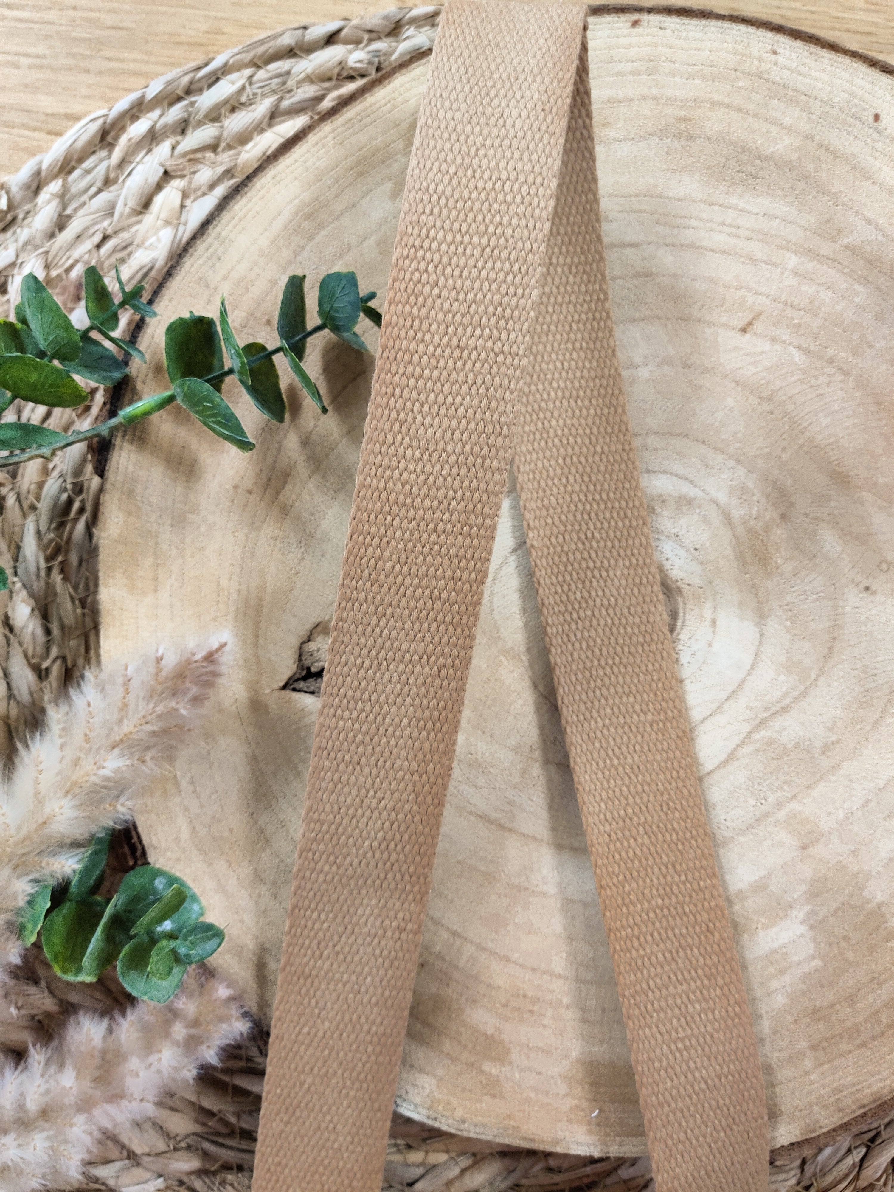 Sangle 100% coton - Camel clair