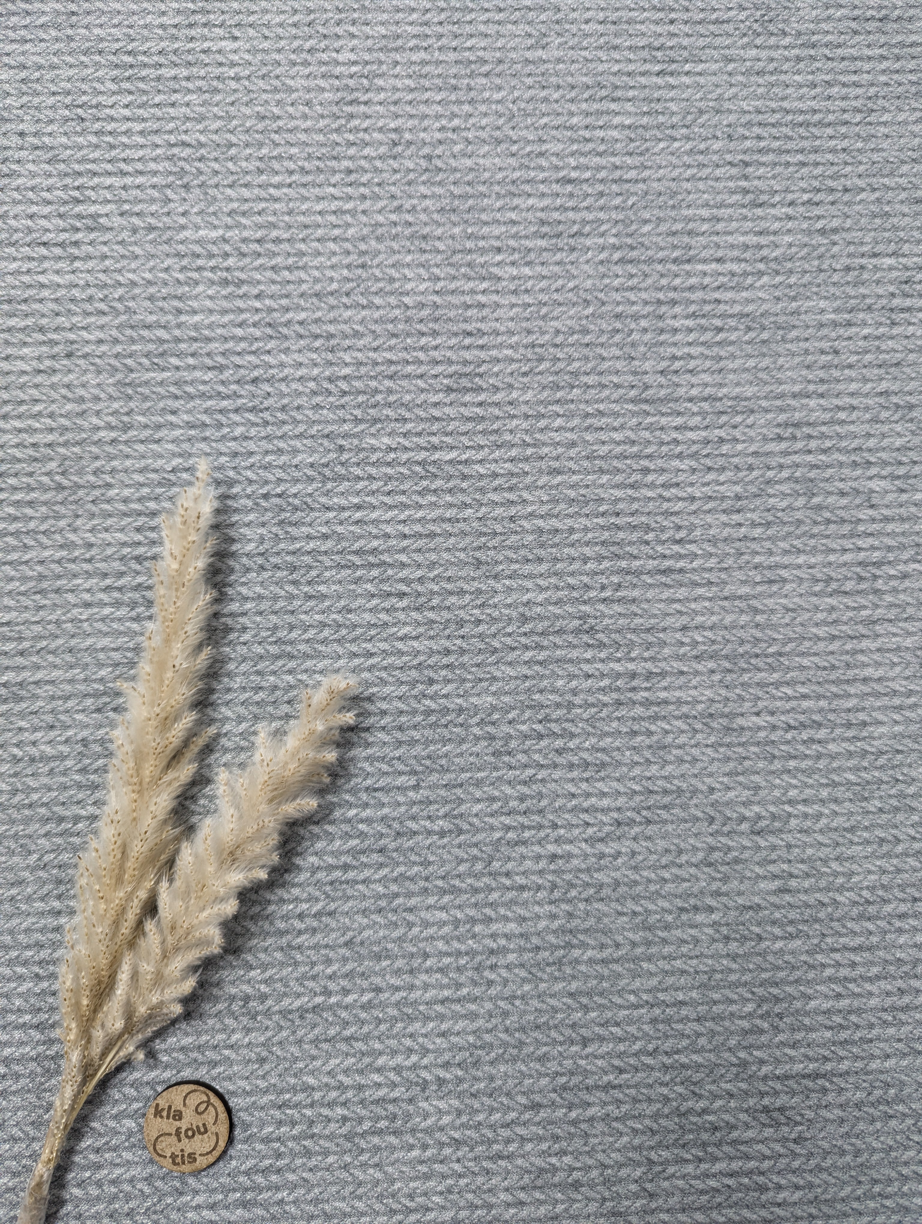 Maille effet tricot torsadé - gris vert clair