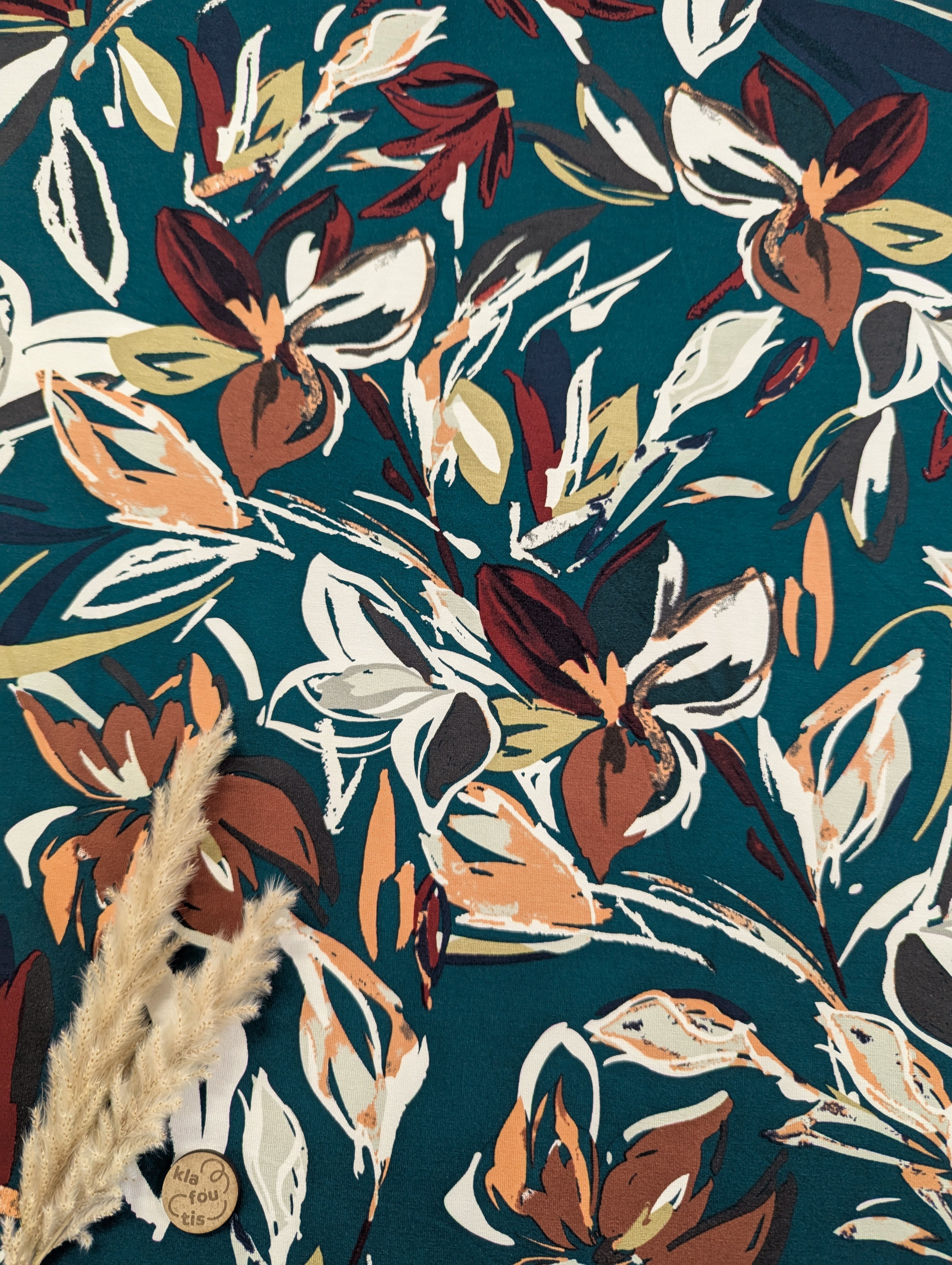 Jersey de viscose bleu canard - mais quelle beauté !