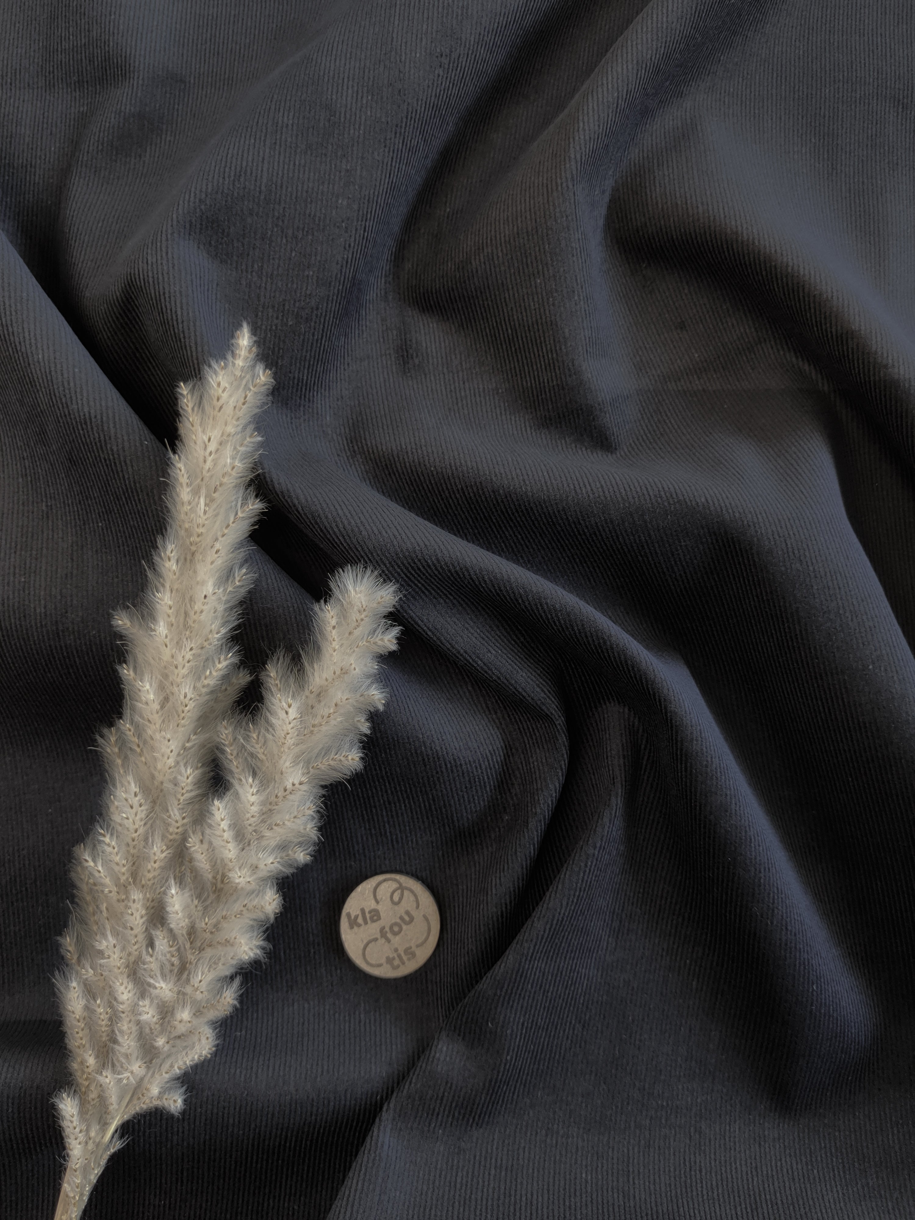 Velours milleraies - Noir