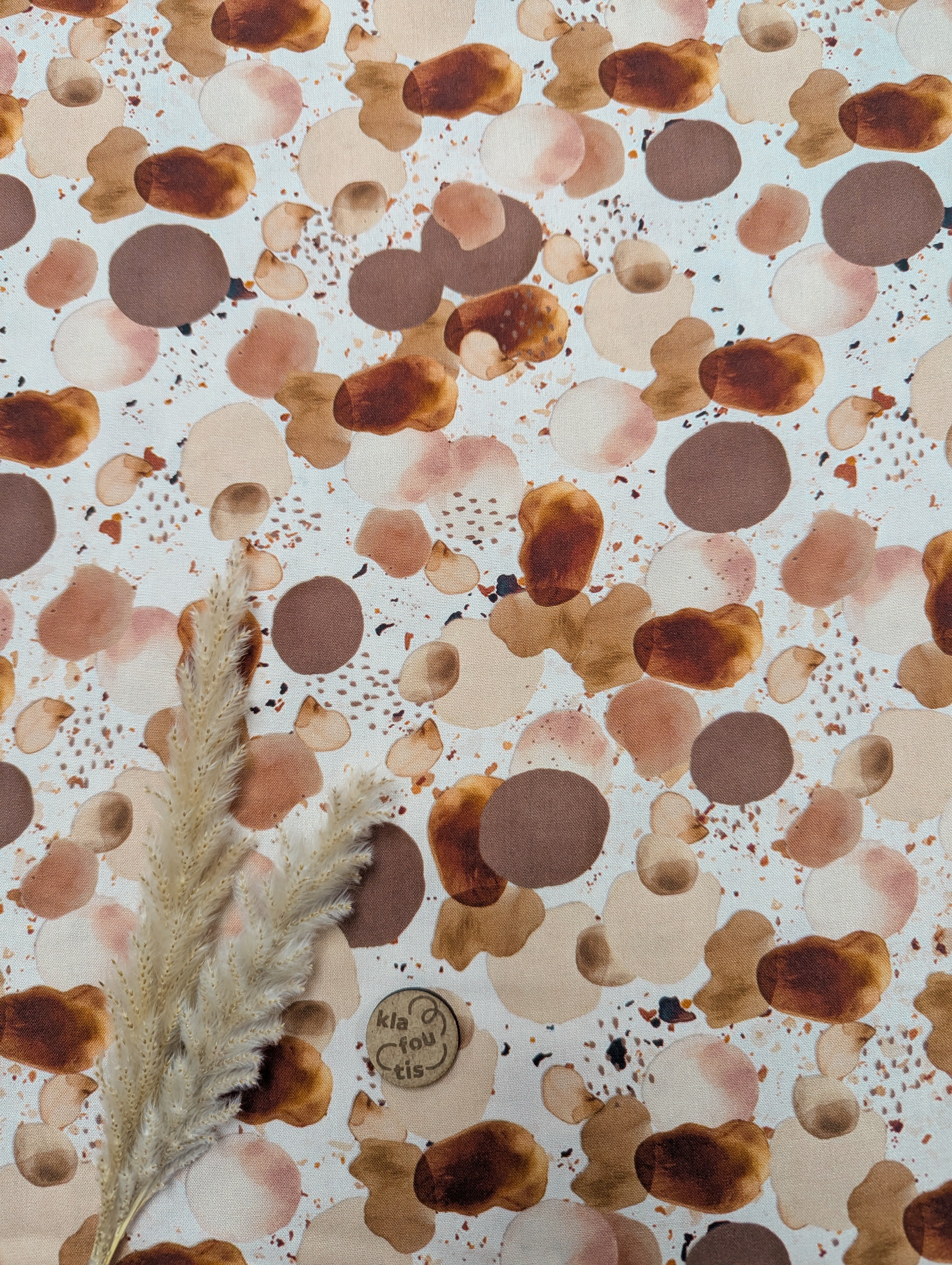 Popeline de viscose beige - rondeur