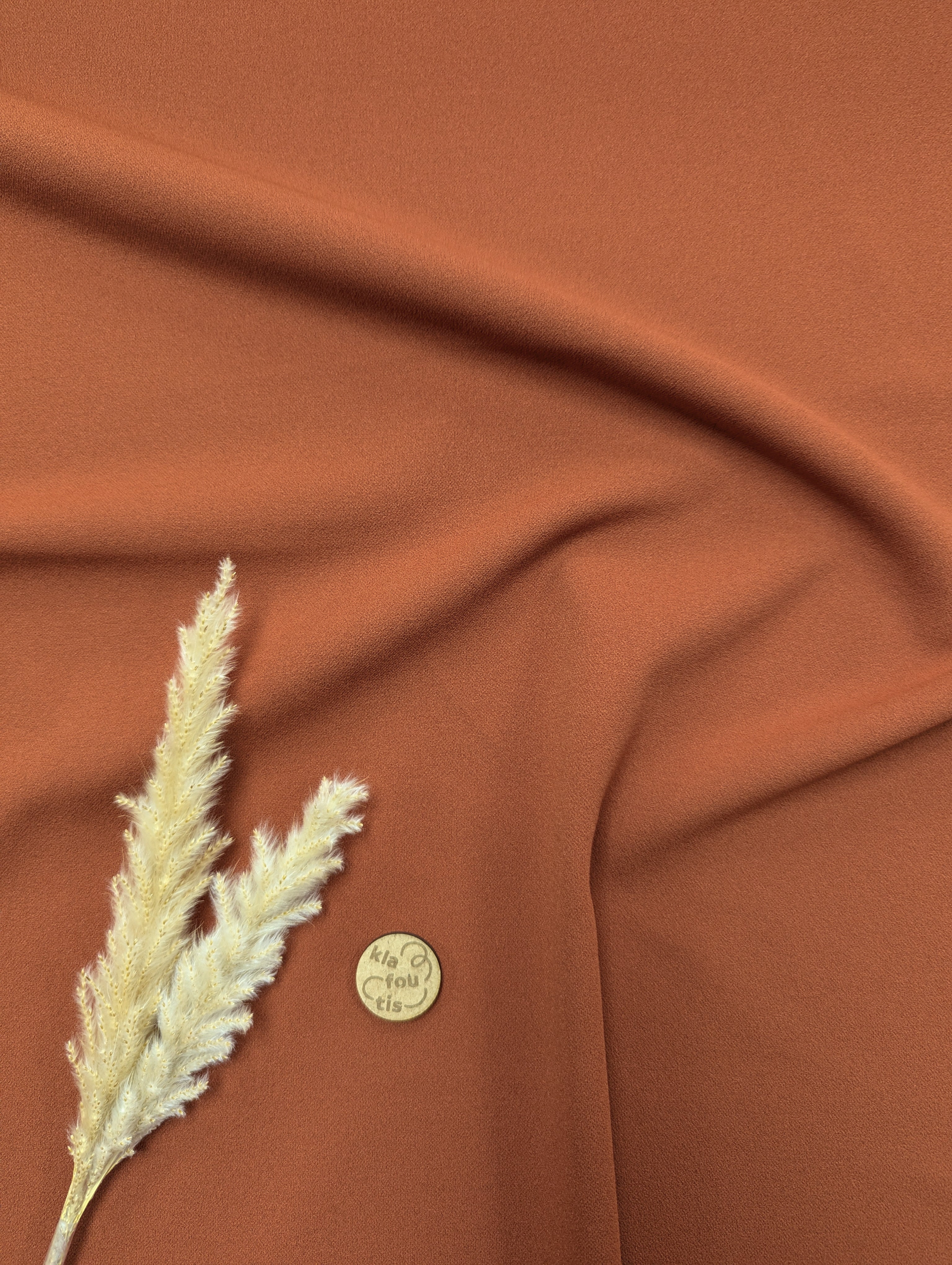 Crêpe de luxe stretch - terracotta