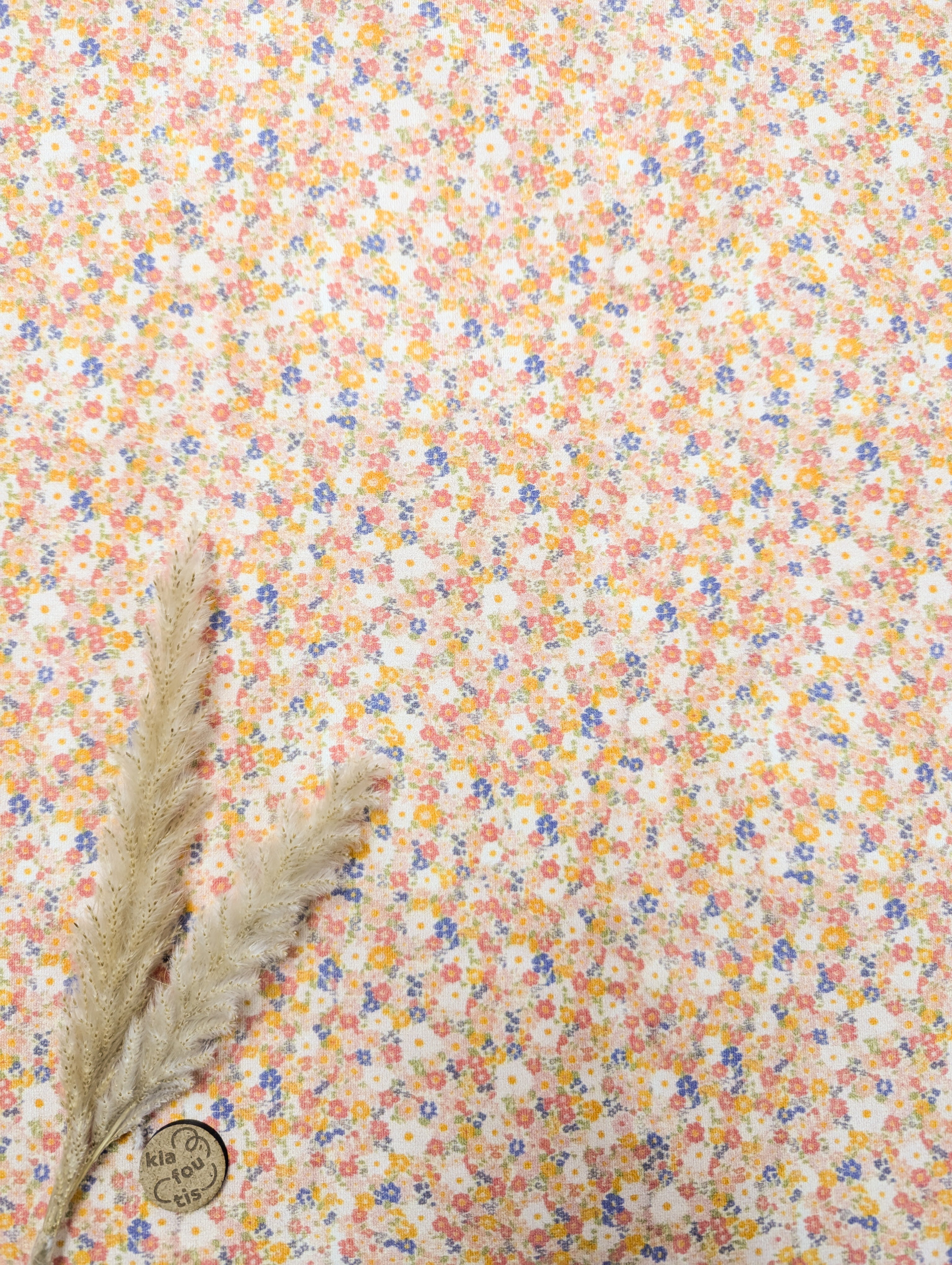 Jersey de coton orange - petite prairie