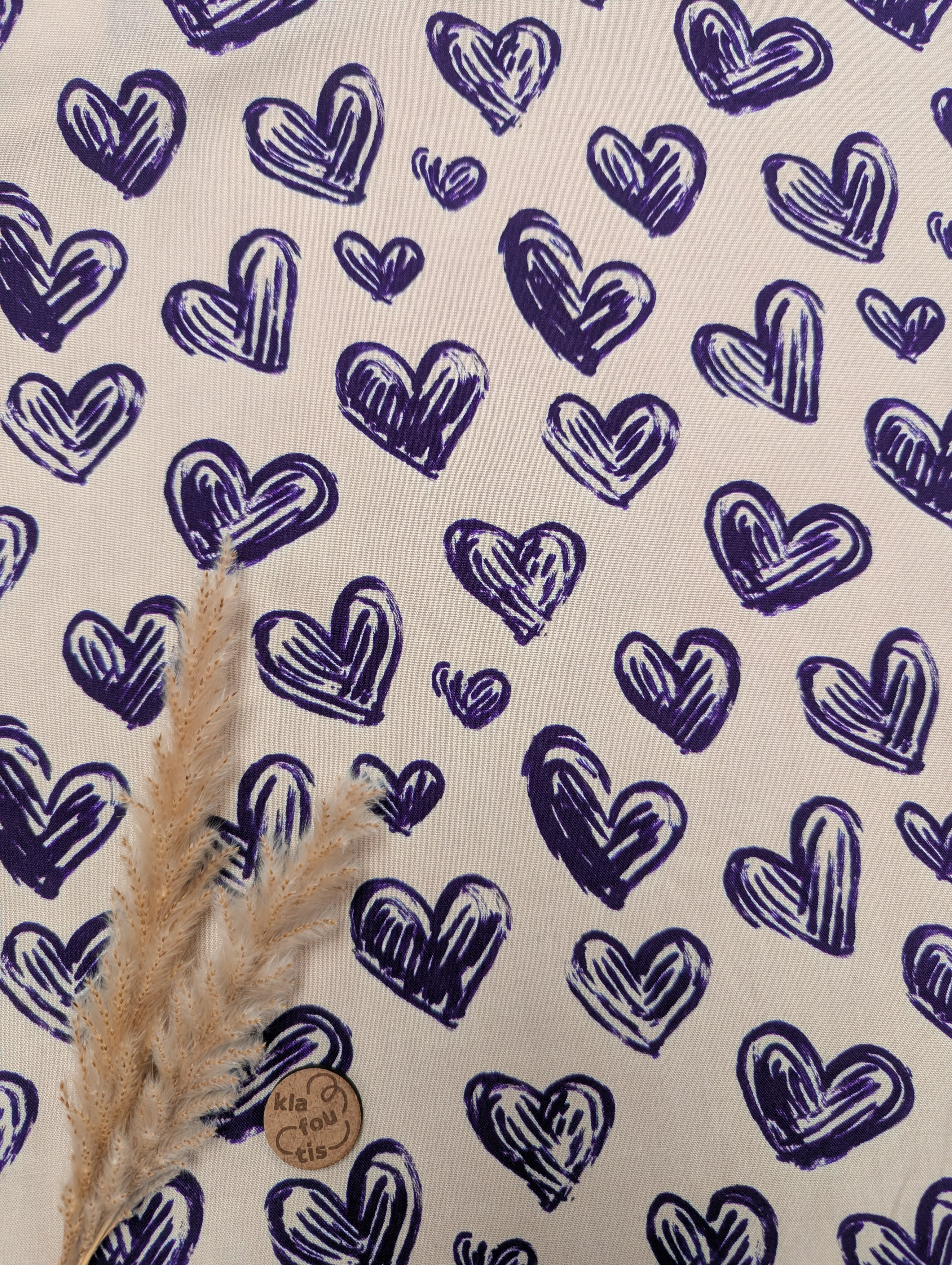 Popeline de viscose crème - love