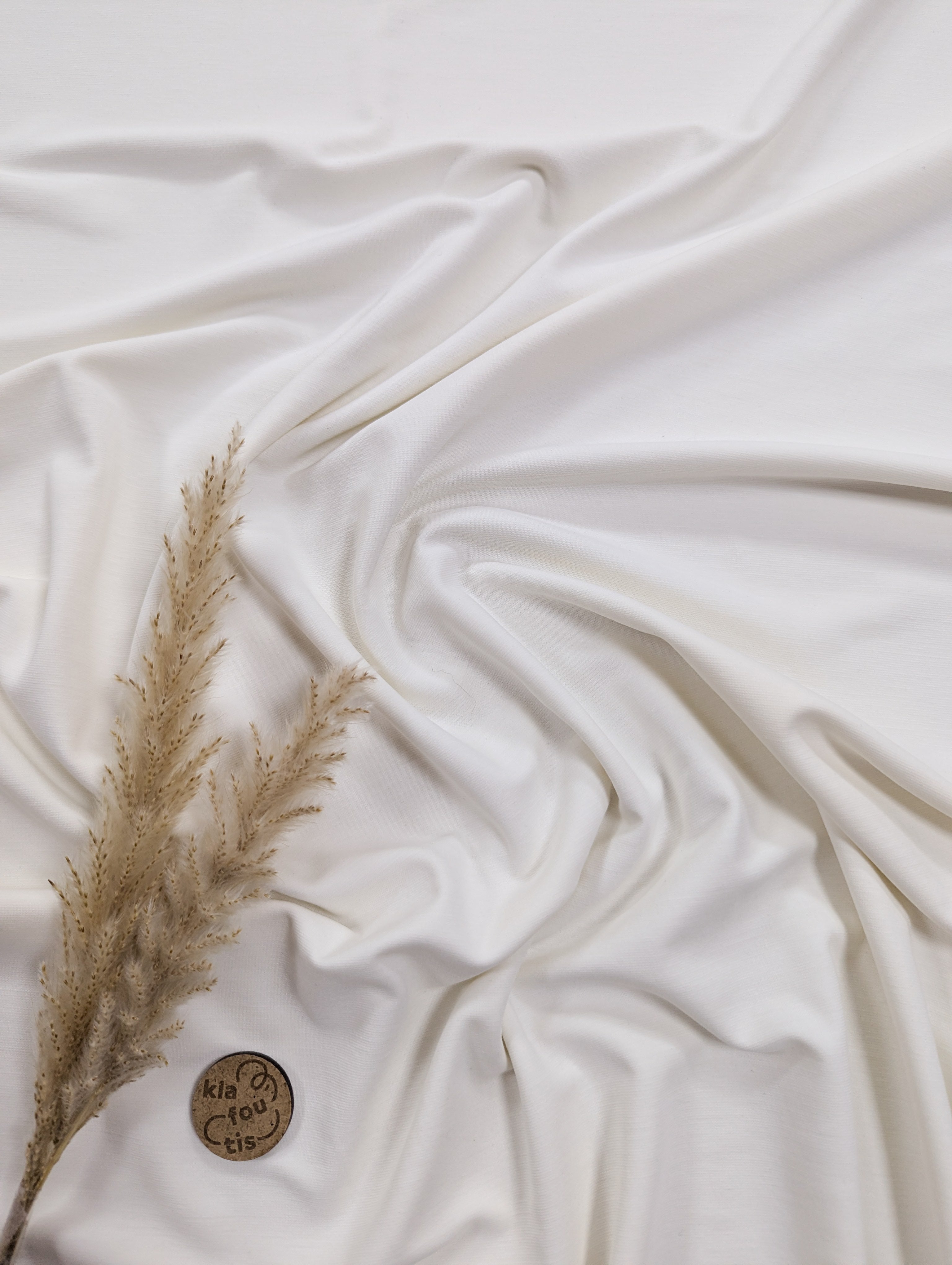 Jersey interlock de viscose - écru