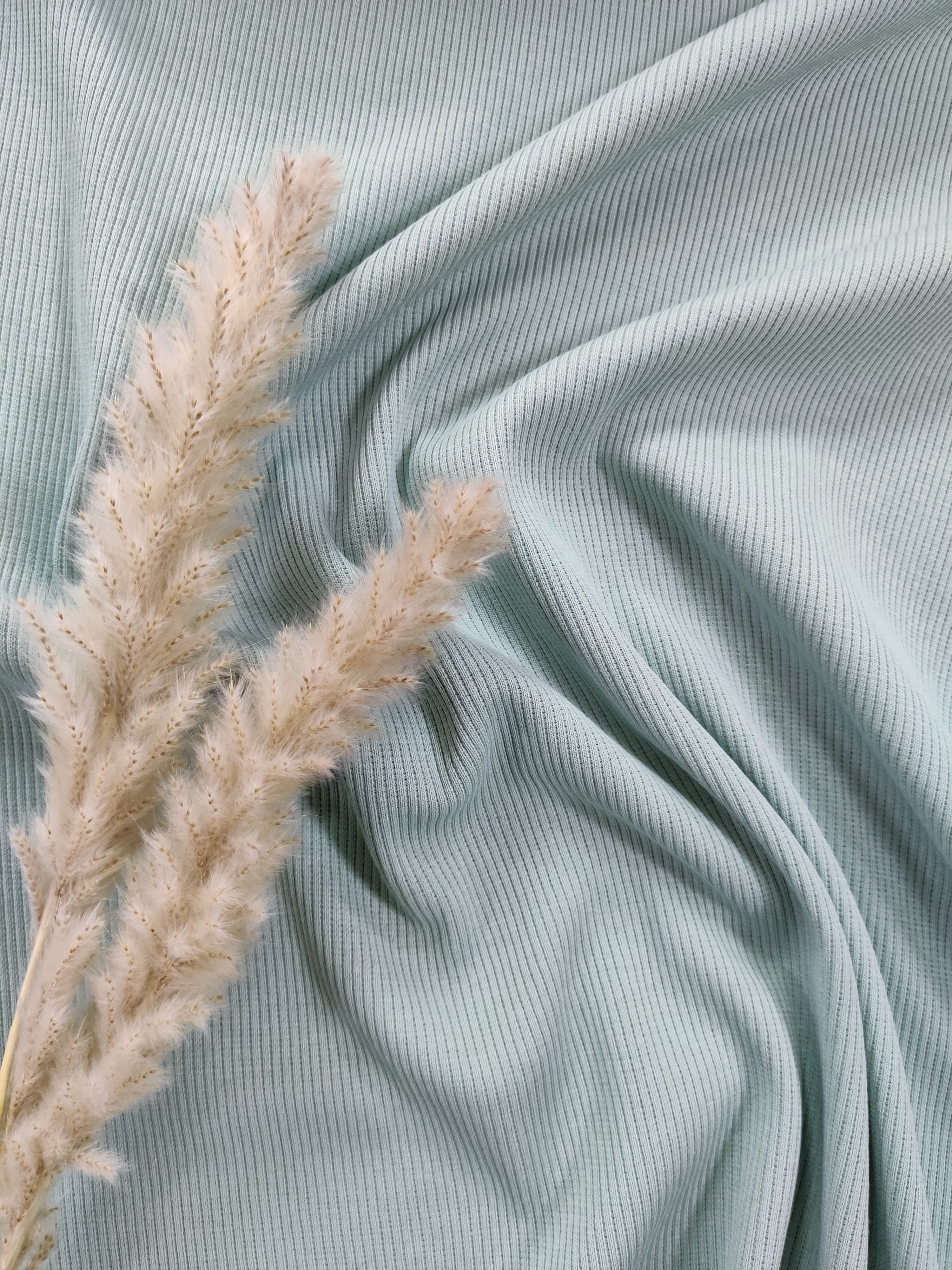 Jersey de coton texturé ligné - Bleu d