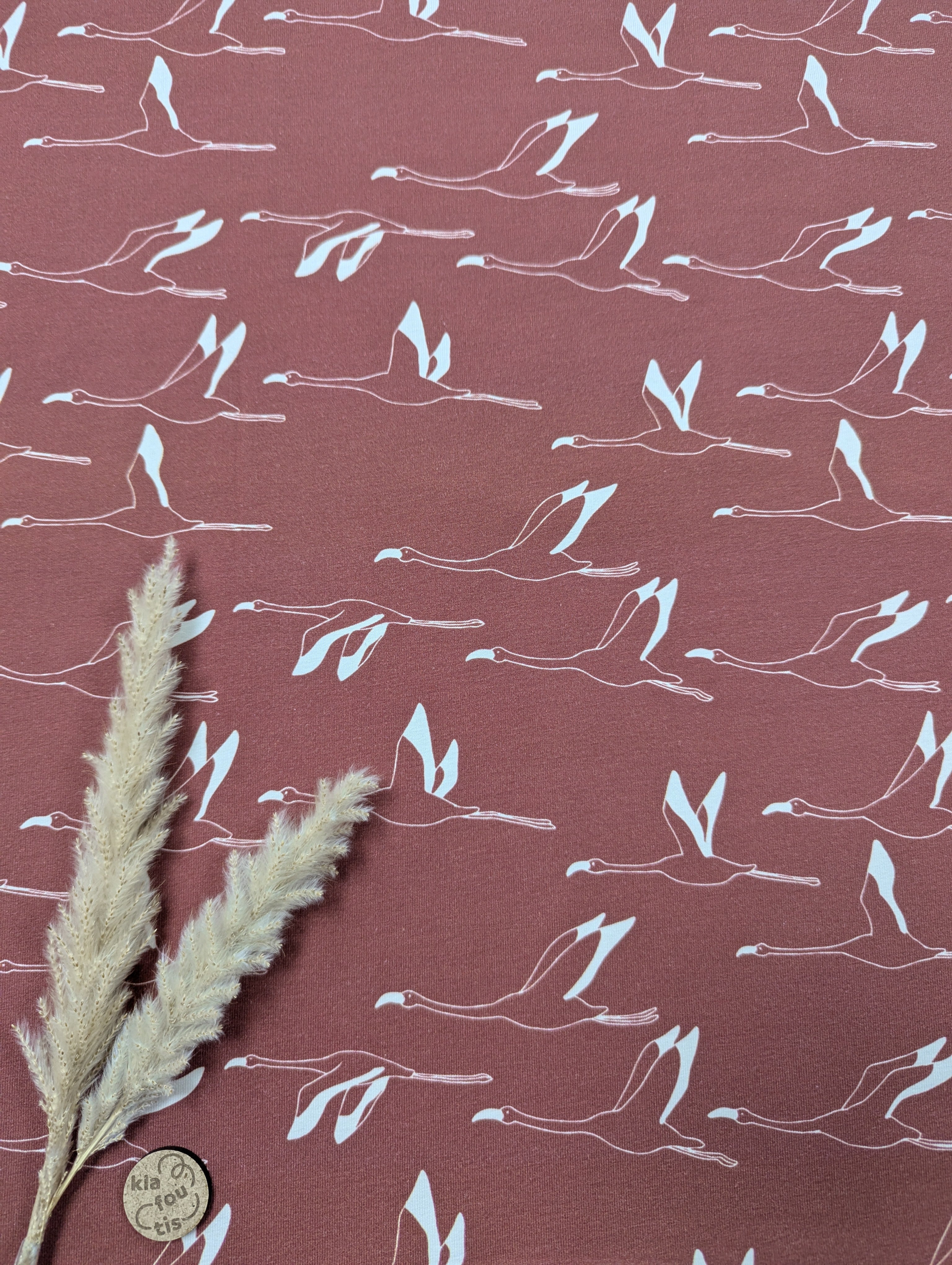 French Terry brossé terracotta rosé - Migration