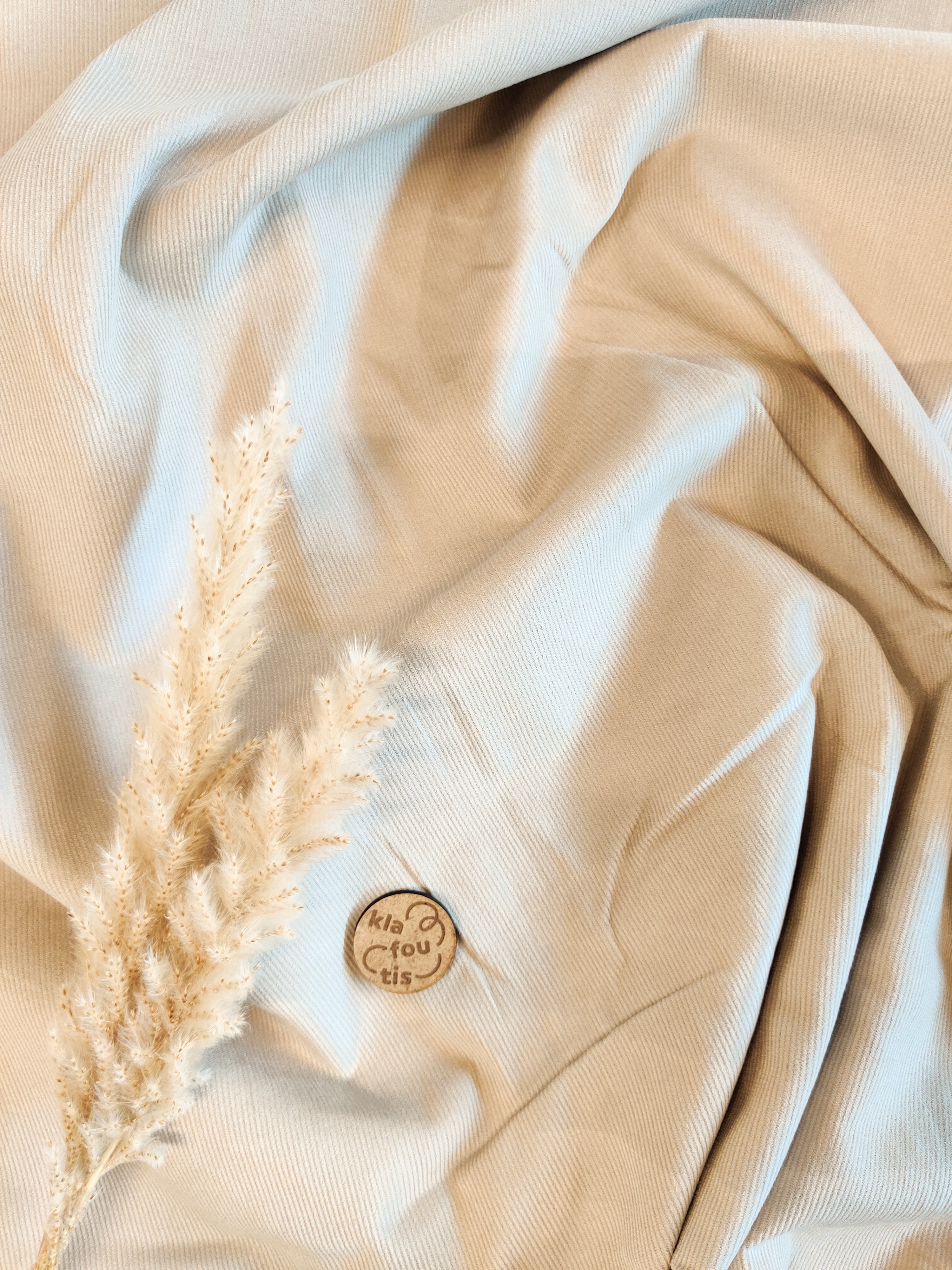 Velours milleraies - Ecru