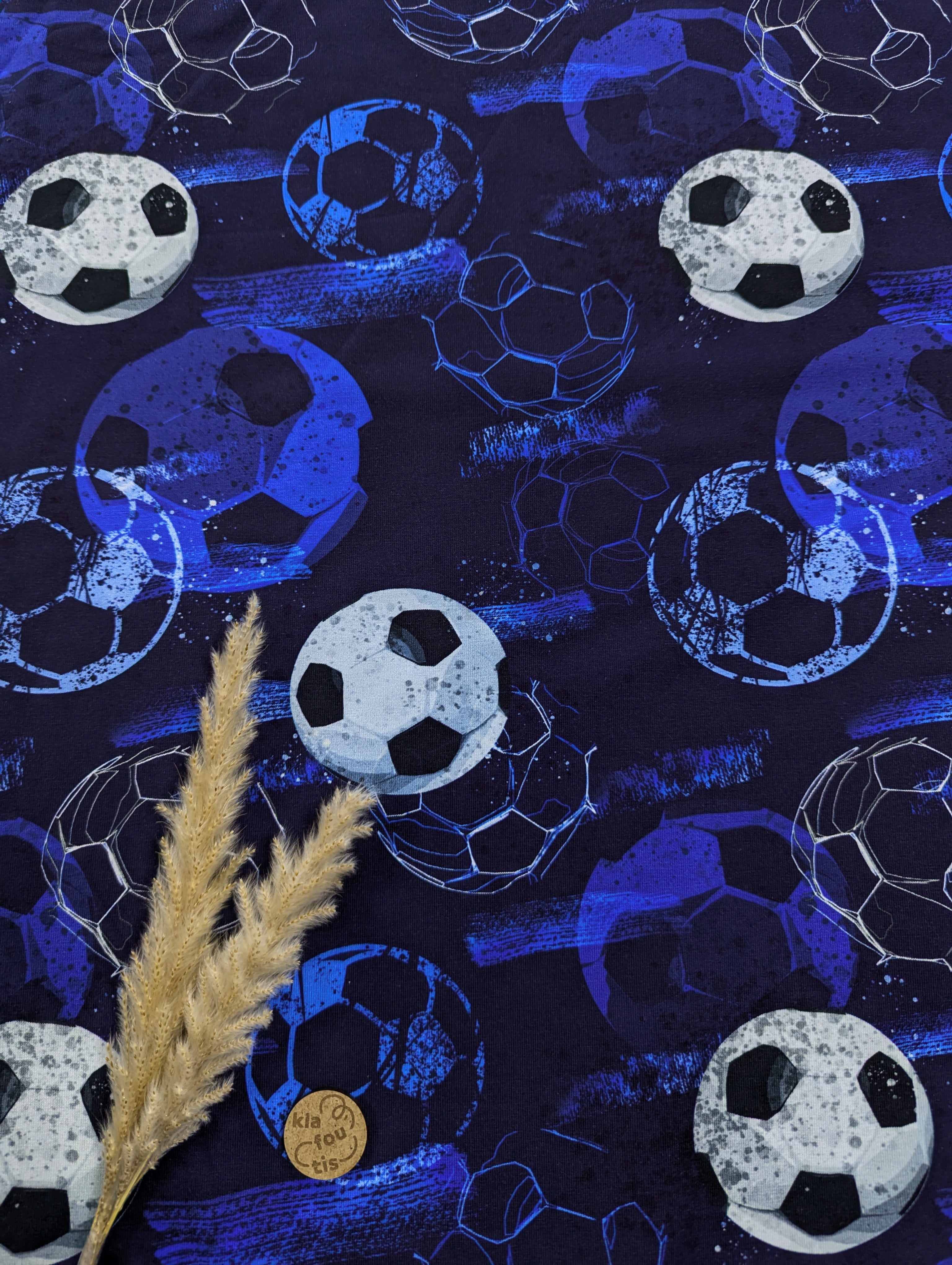 Jersey de coton Glitzerpüppi bleu marine - footeux