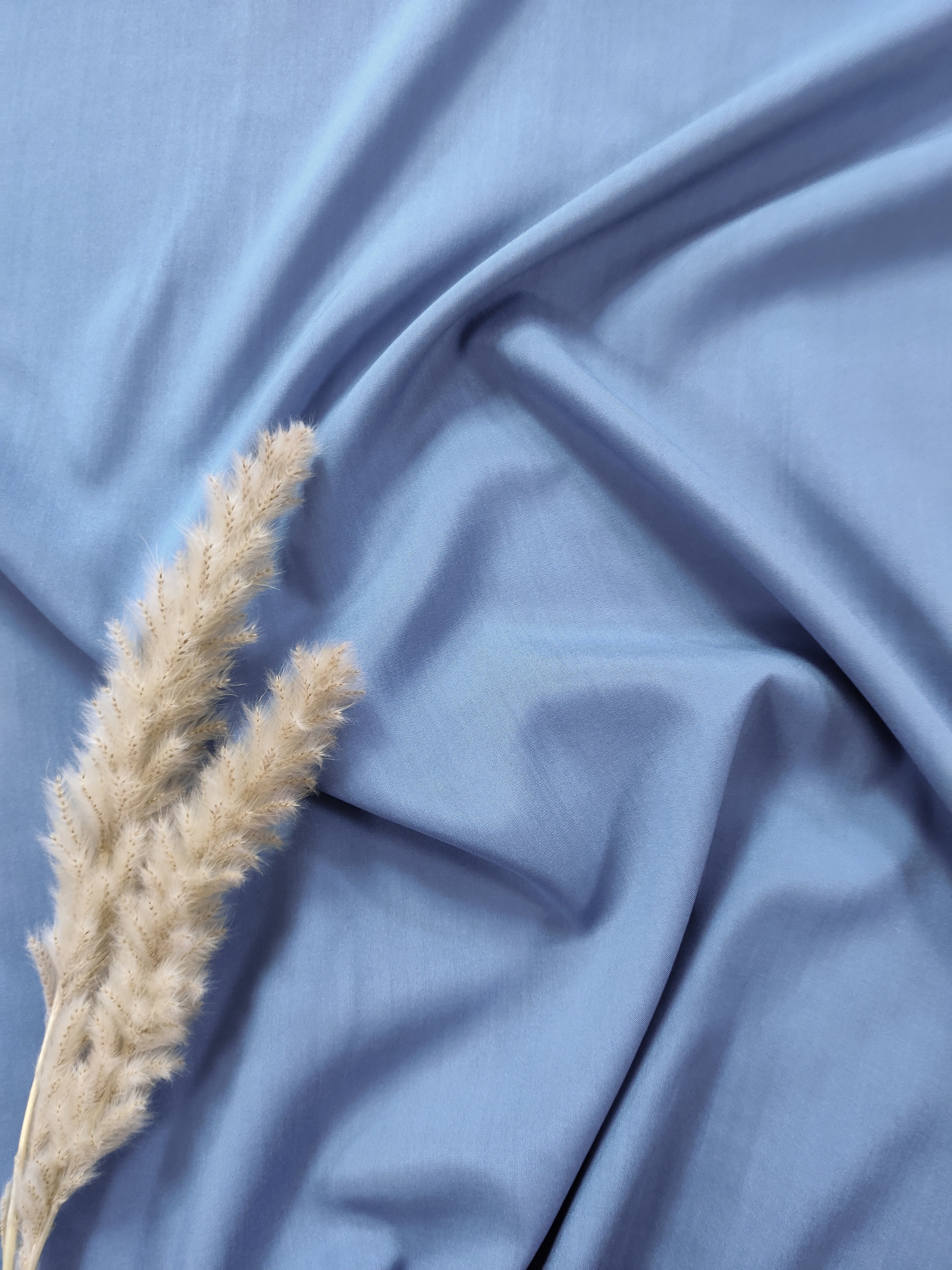 Popeline de viscose - Bleu jeans