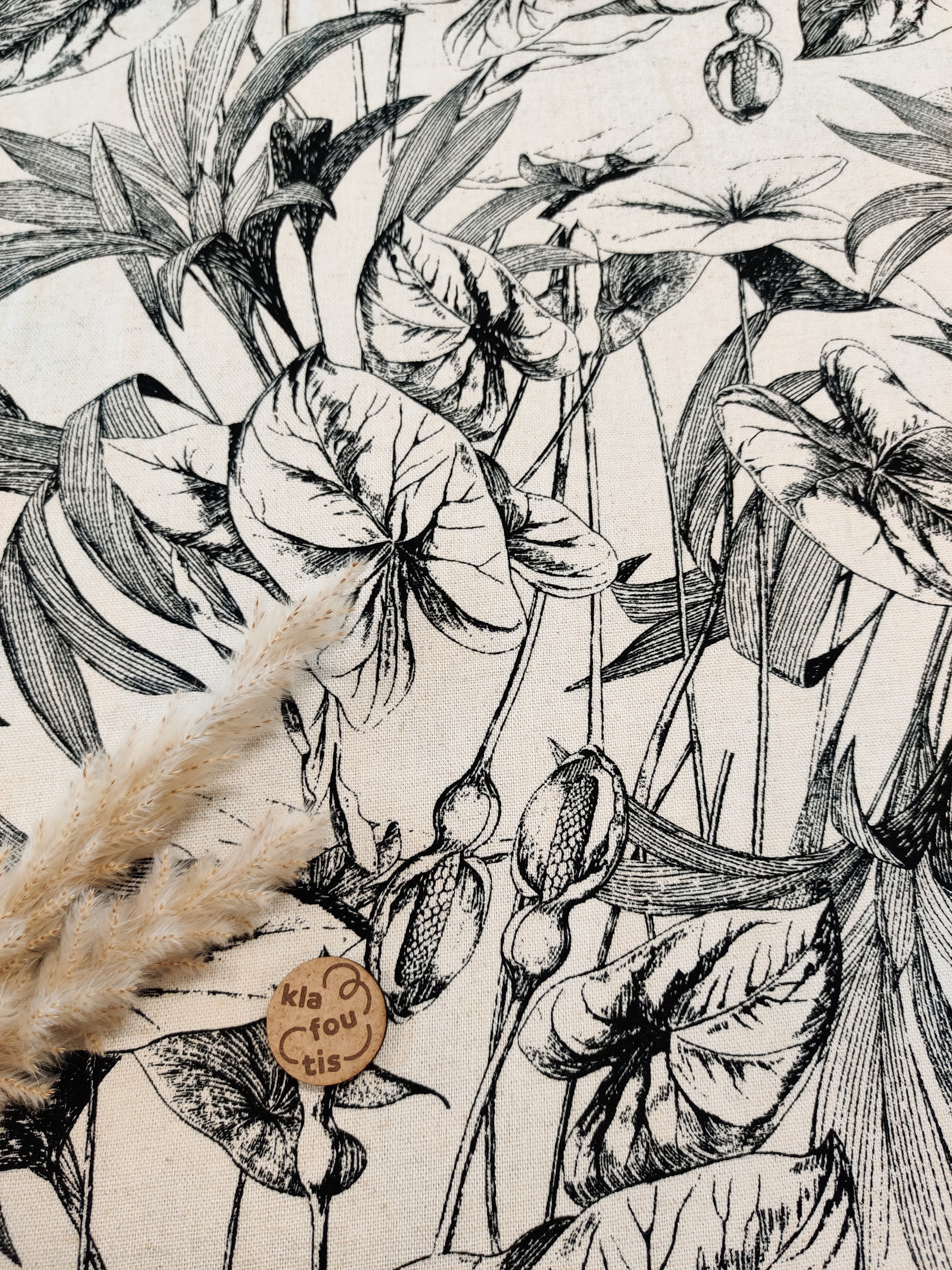 Lin viscose écru - Jardin d