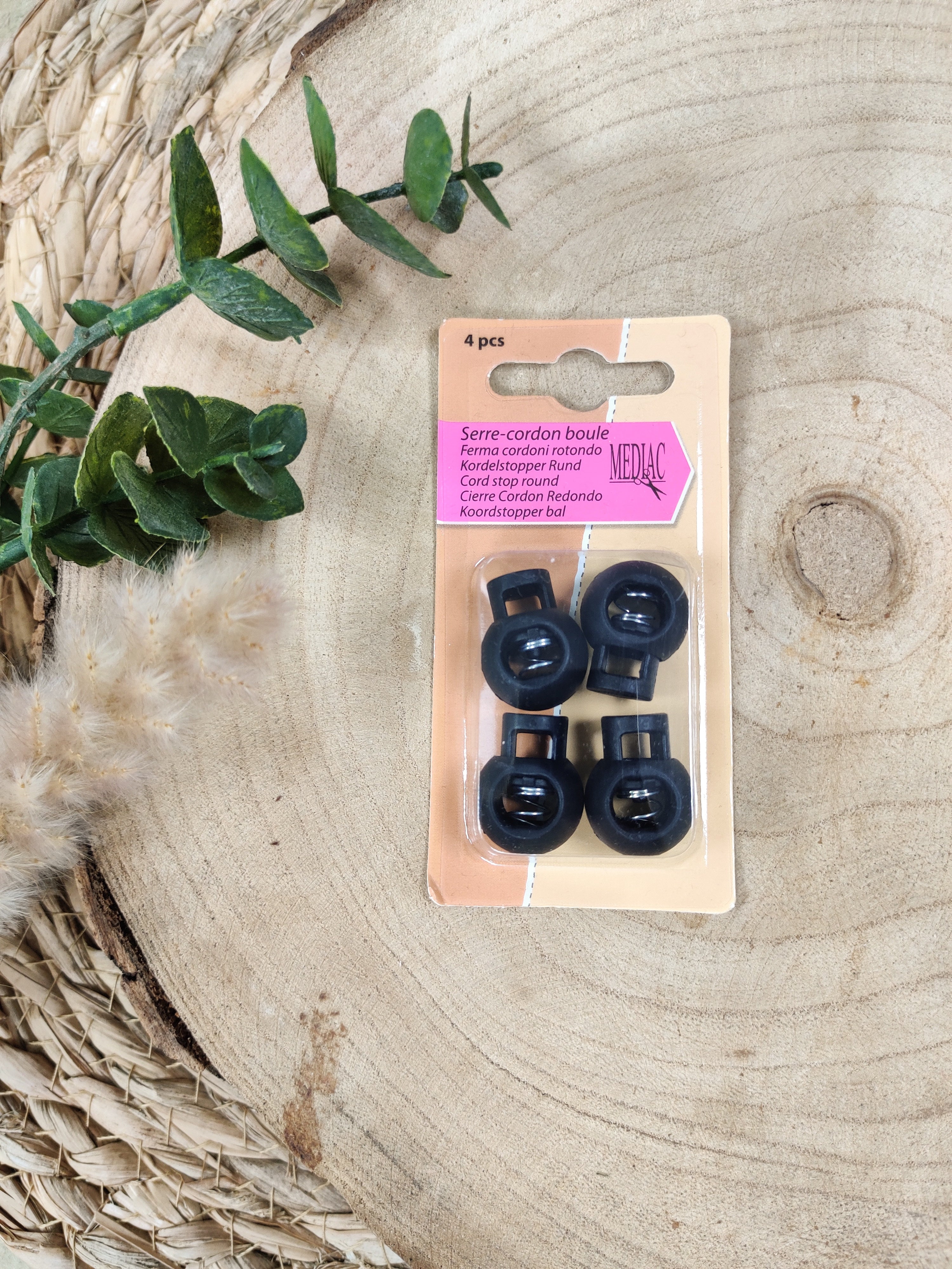 Stop-cordon simple 4pc - plusieurs couleurs