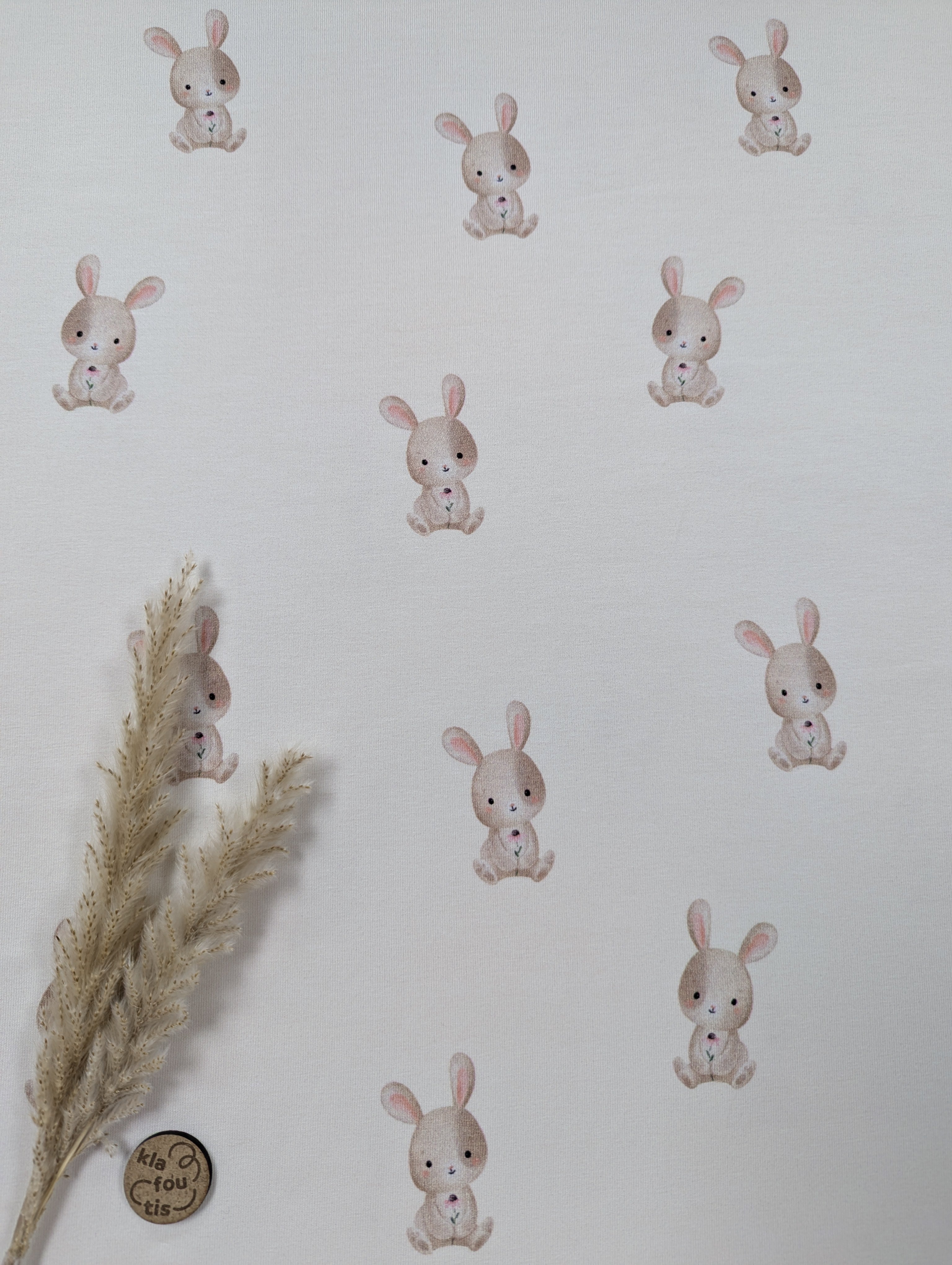 Jersey de coton BIO écru - lapinous