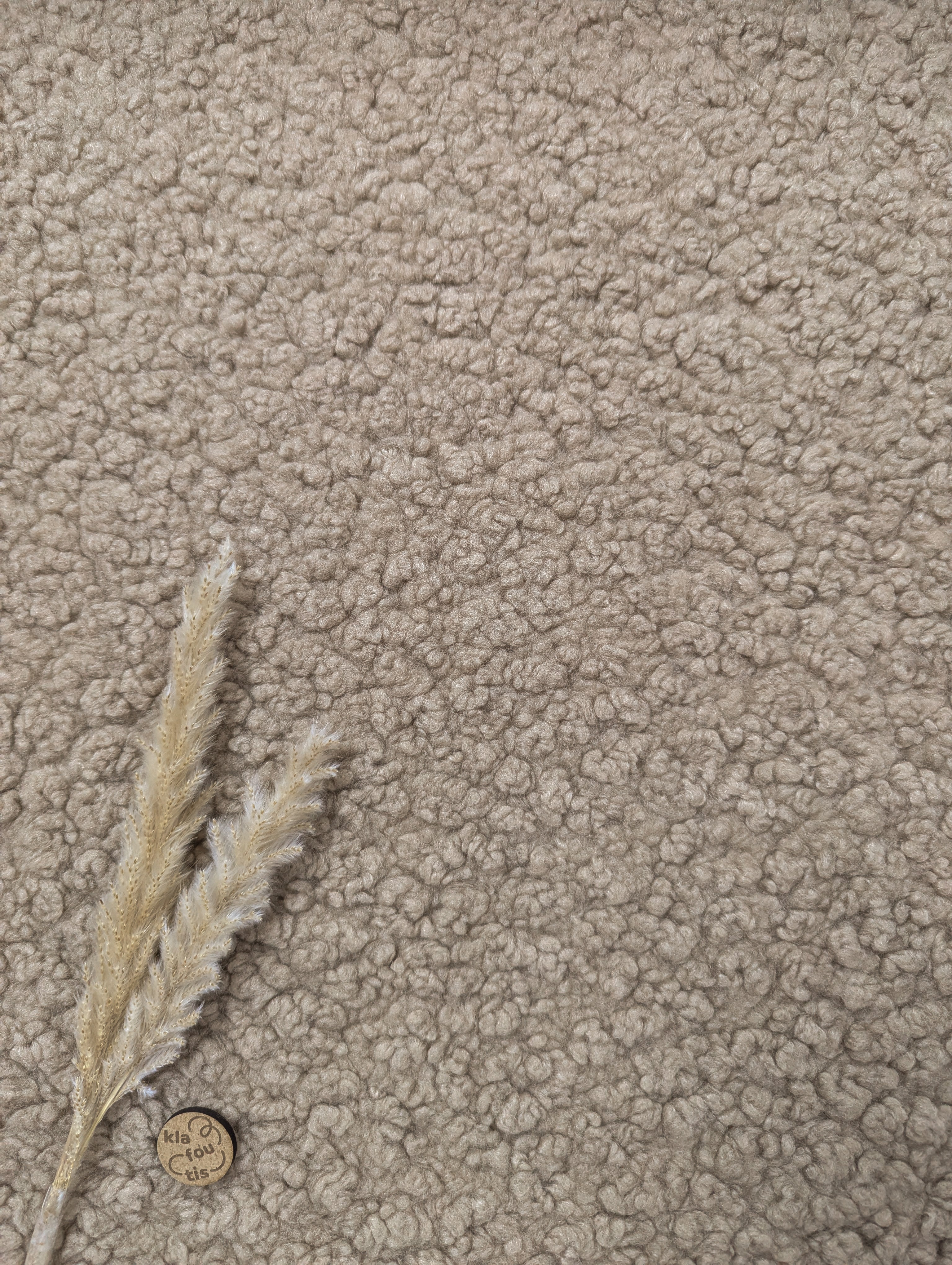 Teddy bouclé épais effet mouton - beige foncé