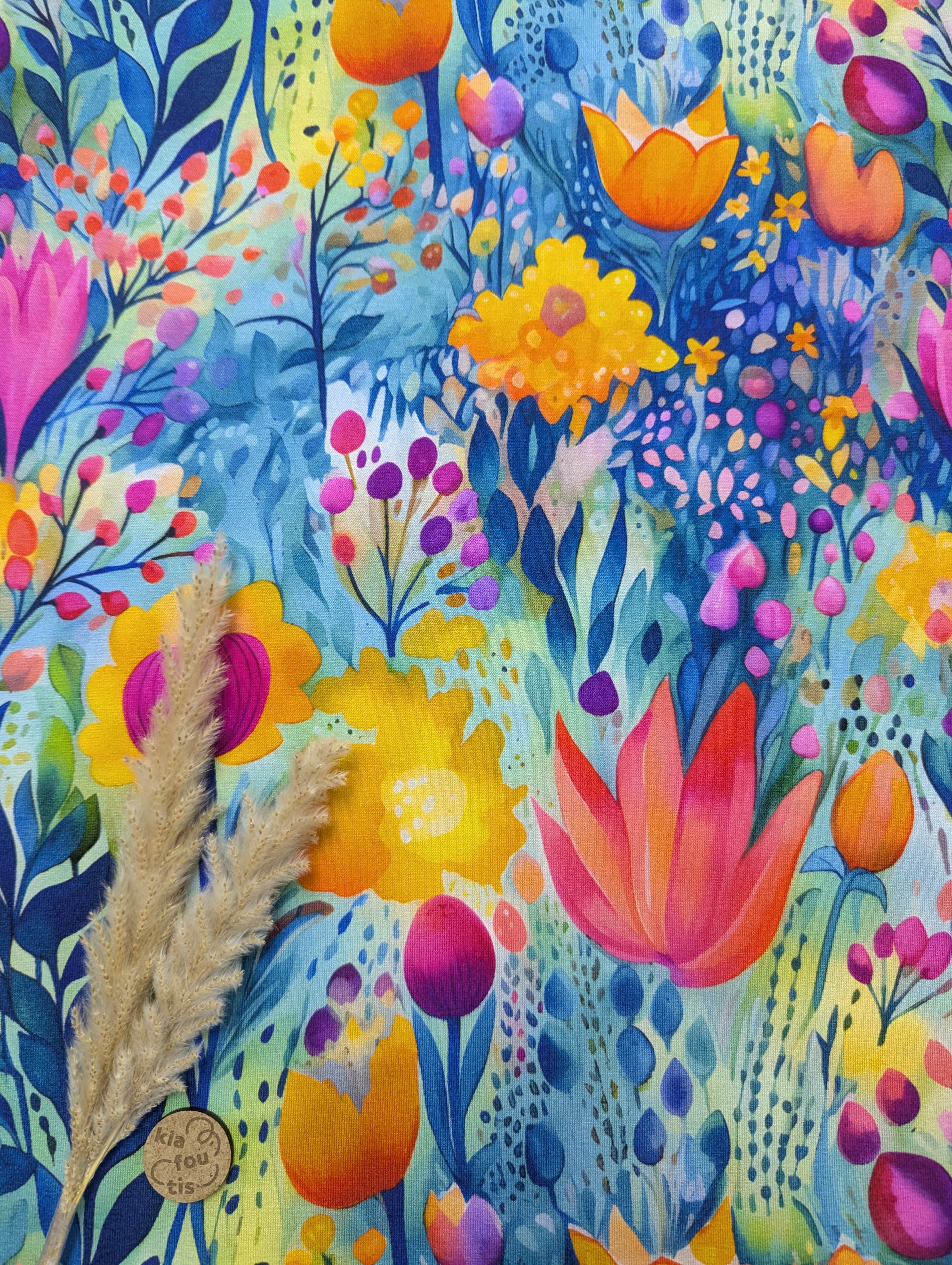 Jersey de viscose multicolore - joie florale