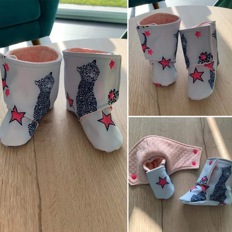 Patron et tuto de couture chaussons montants Klafoutis