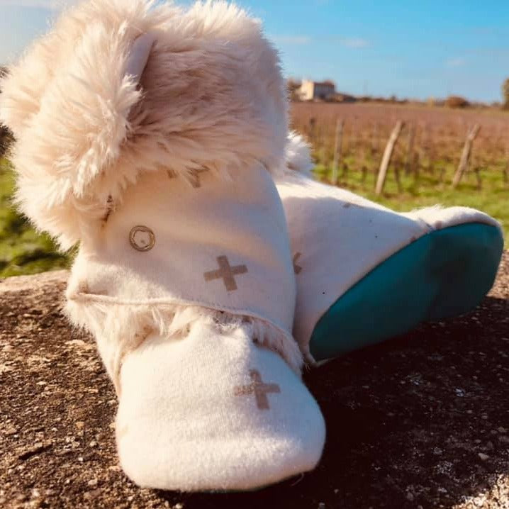 Chaussons montants KlafoutisPatron et tuto de couture chaussons montants Klafoutis