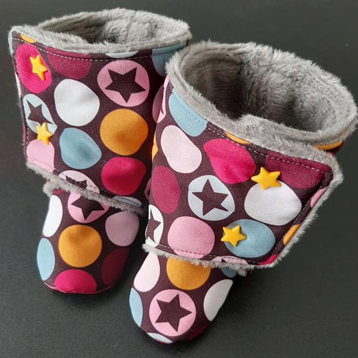 Patron et tuto de couture chaussons montants Klafoutis