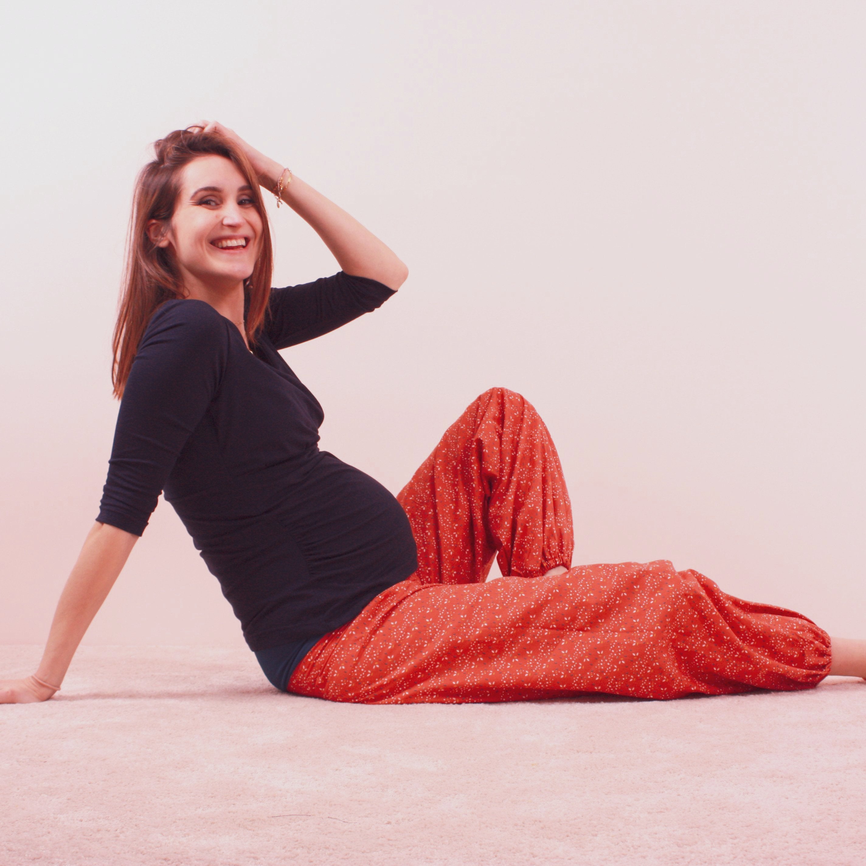 Pantalon compatible grossesse Klafoutis Papaye couture facile