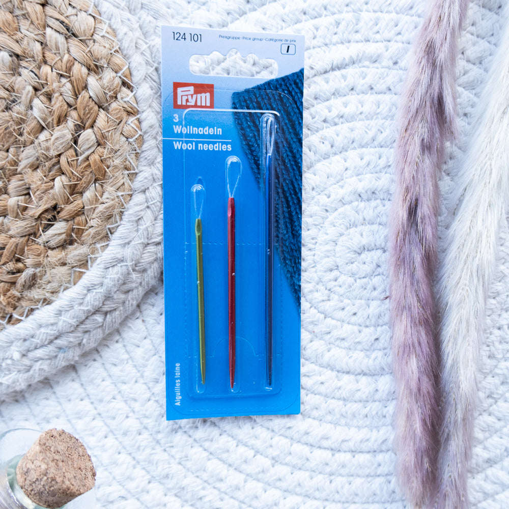 Aiguilles à laine - métal de couleur - 3 pièces