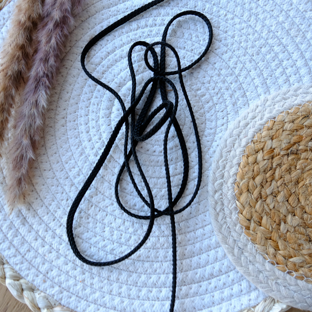 Cordon pour sweat noir 4,5 mm