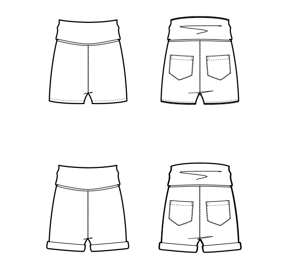 PAPAYE le short compatible grossesse