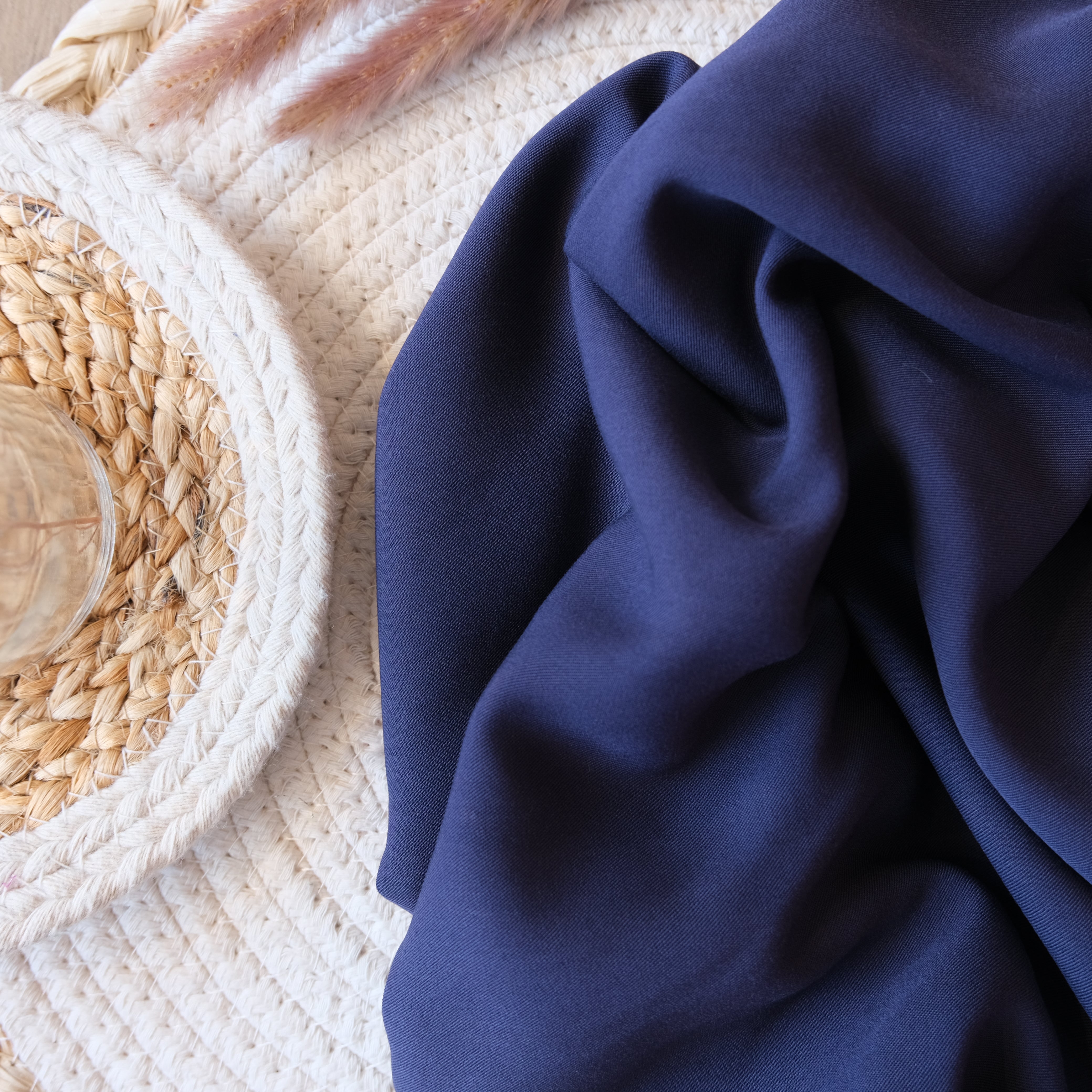 Twill de viscose - Bleu marine