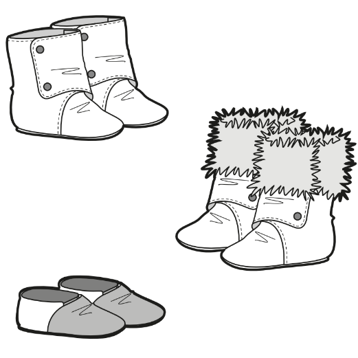 croquis patron couture chaussons griottes klafoutis